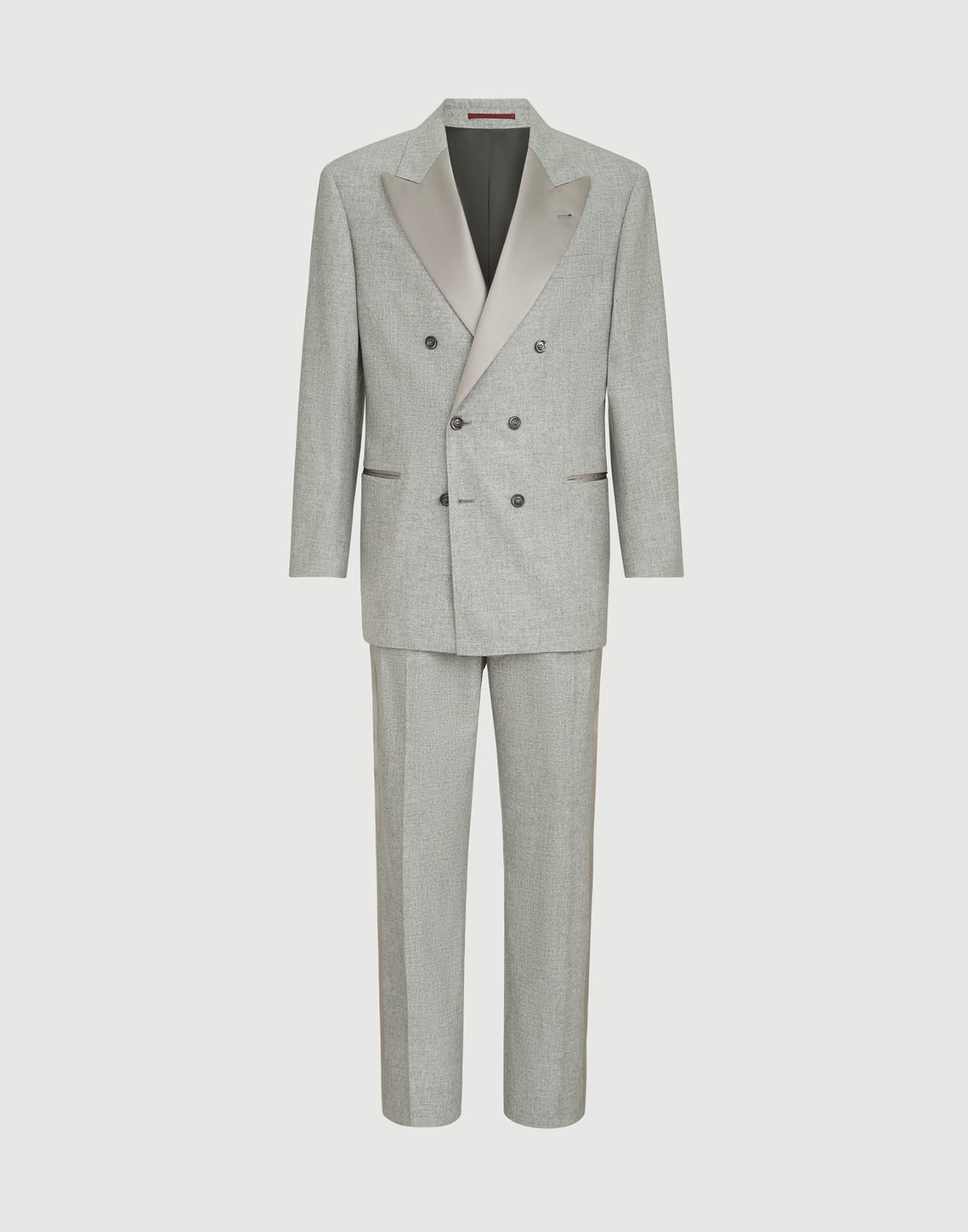 One-and-a-half-breasted tuxedo jacket Light Grey Man - Brunello Cucinelli