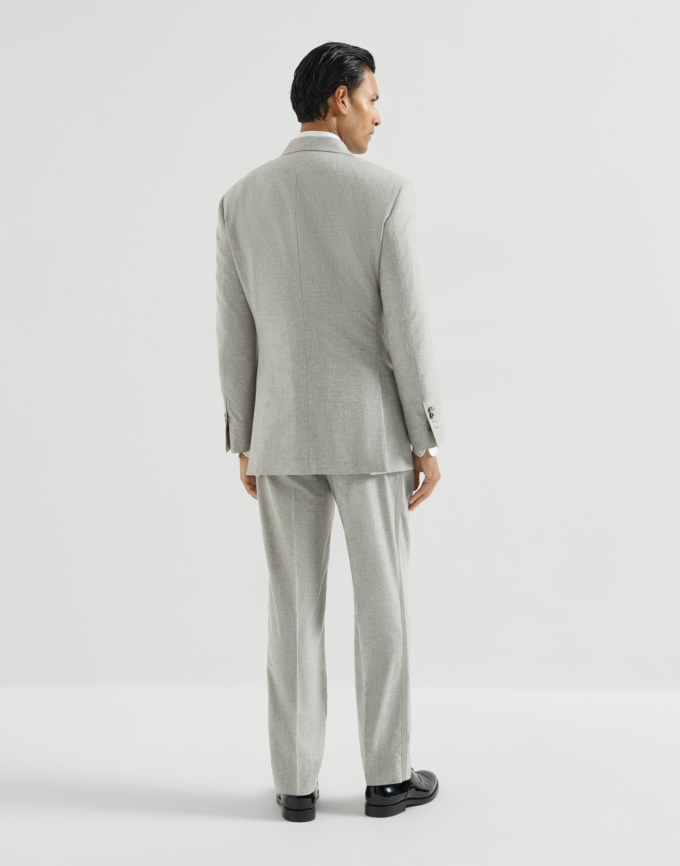 One-and-a-half-breasted tuxedo jacket Light Grey Man - Brunello Cucinelli