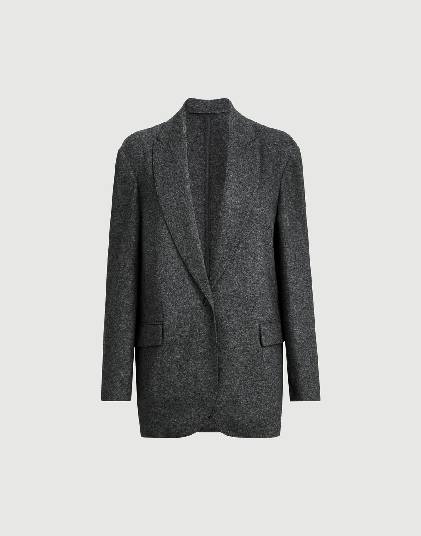 Cashmere jersey blazer Anthracite Woman - Brunello Cucinelli