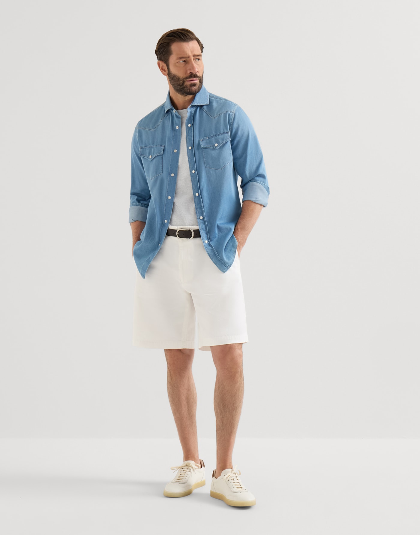 Gabardine Bermuda shorts White Man - Brunello Cucinelli