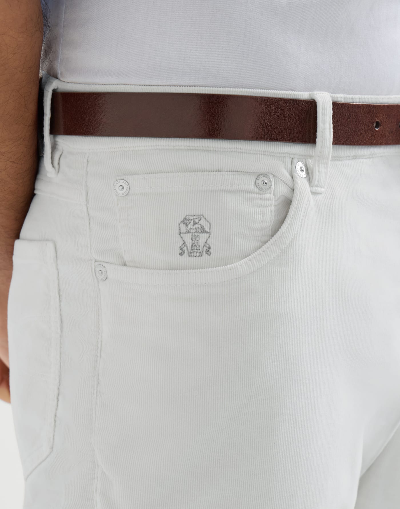 Traditional fit five-pocket trousers White Man - Brunello Cucinelli