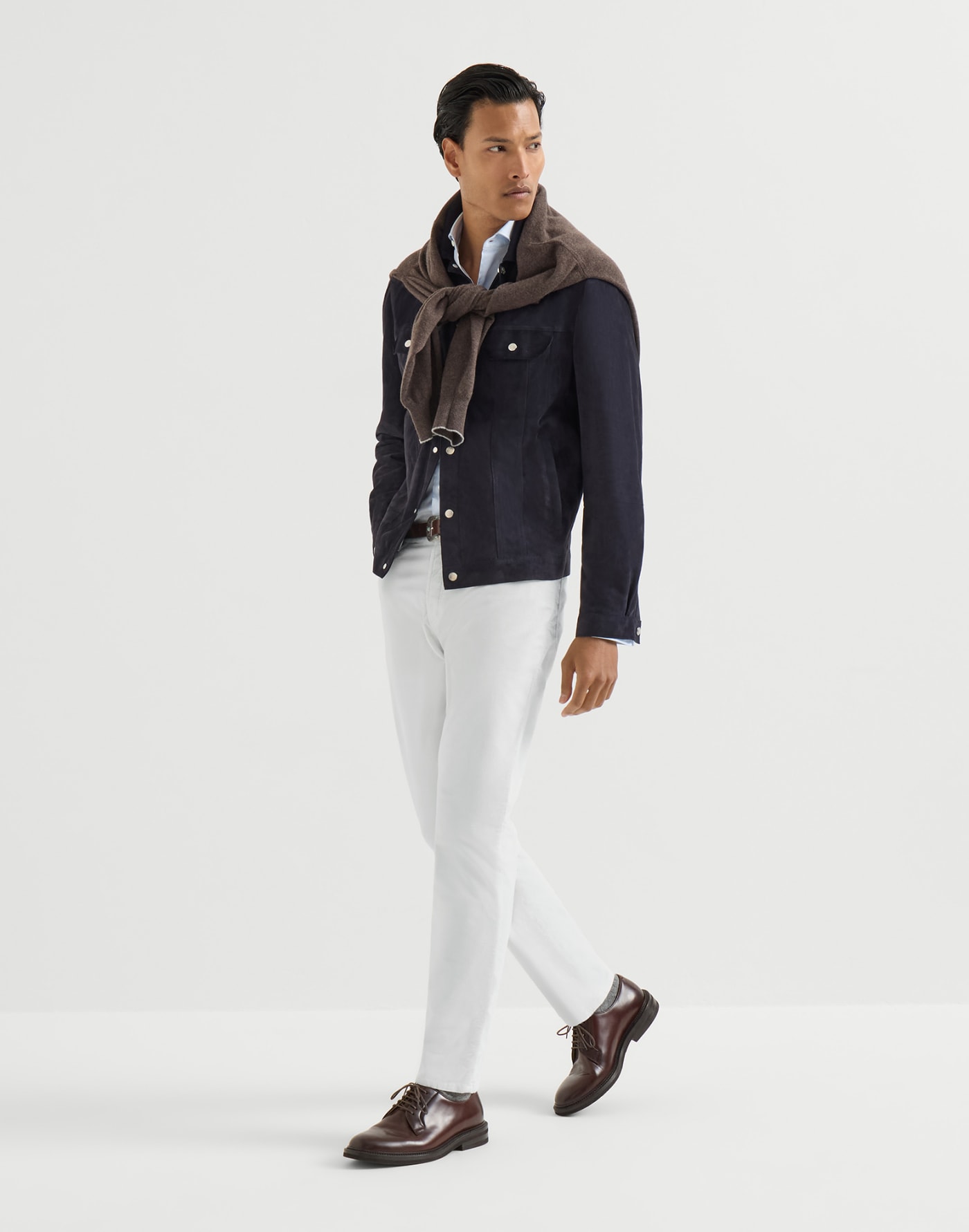 Traditional fit five-pocket trousers White Man - Brunello Cucinelli