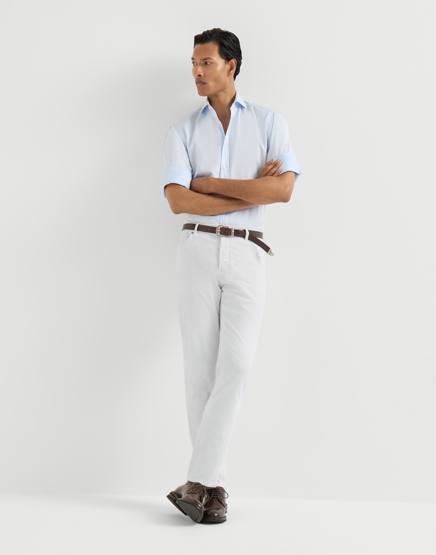 Traditional fit five-pocket trousers White Man - Brunello Cucinelli