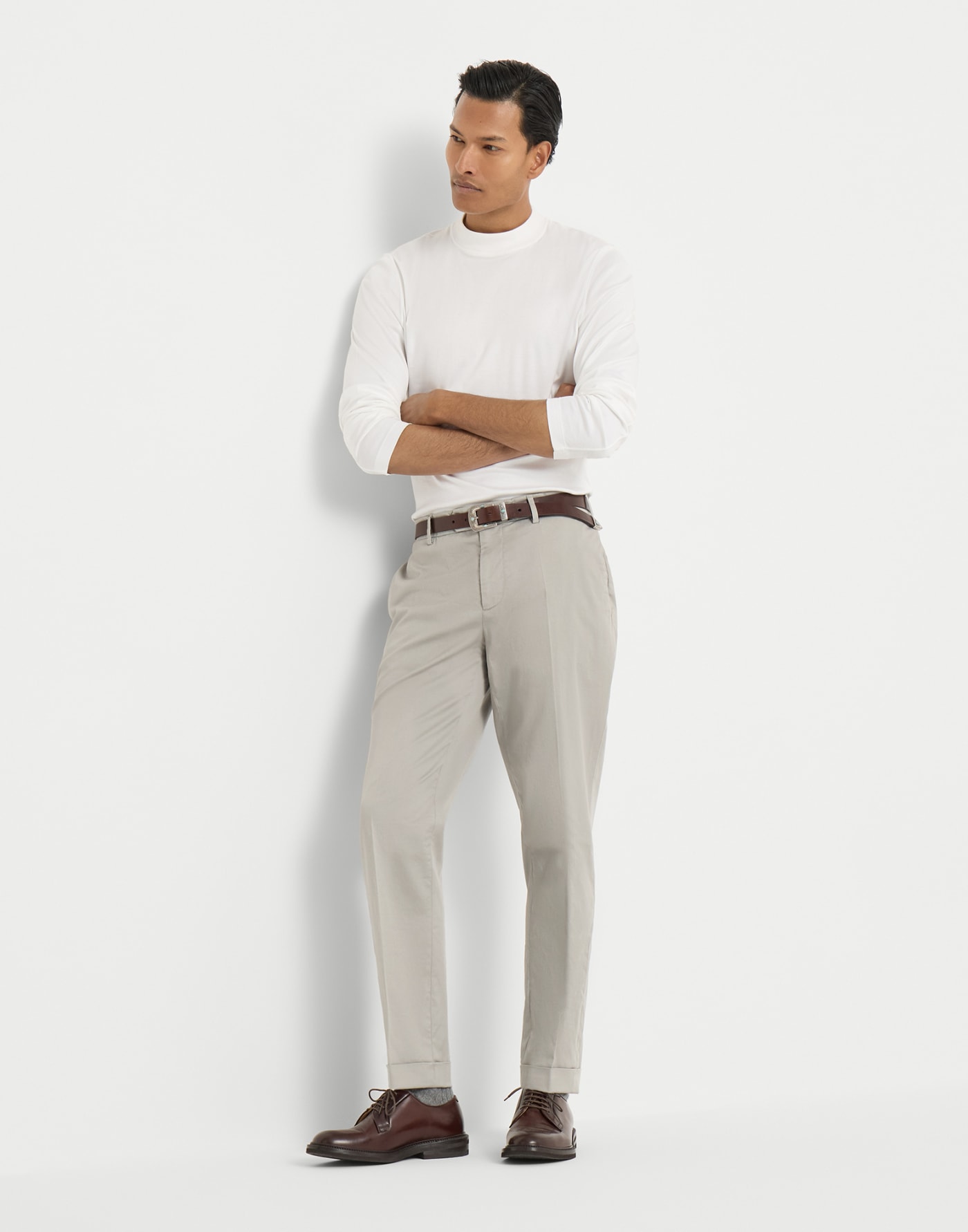 Comfort gabardine trousers Light Grey Man - Brunello Cucinelli
