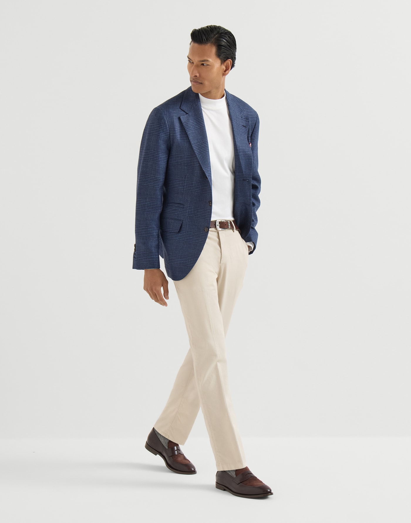 Comfort gabardine trousers Light Brown Man - Brunello Cucinelli