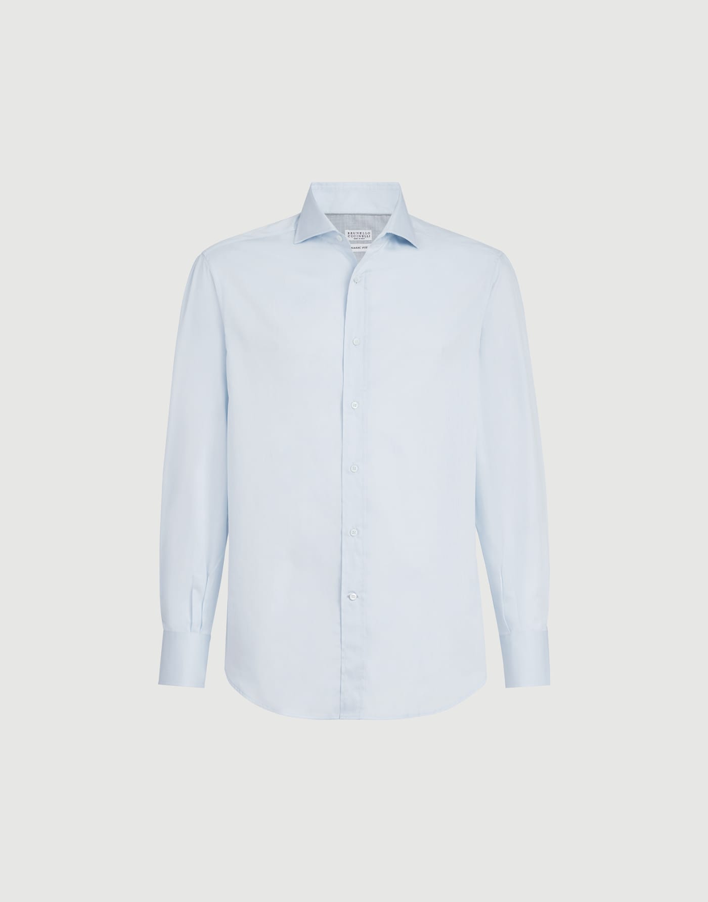 Hemd aus Twill mit Haifischkragen Himmelblau Herren - Brunello Cucinelli