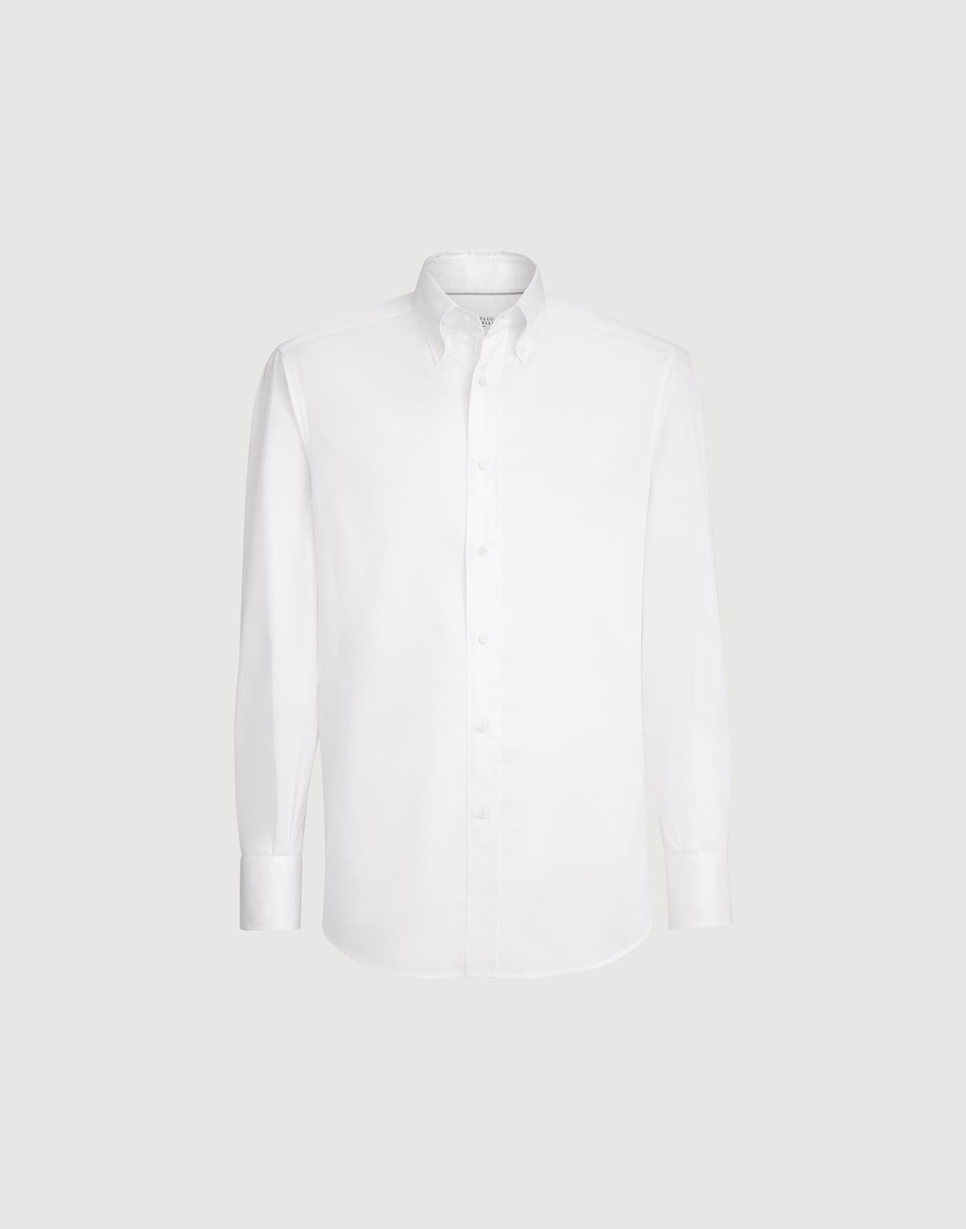 Twill shirt with button-down collar White Man - Brunello Cucinelli