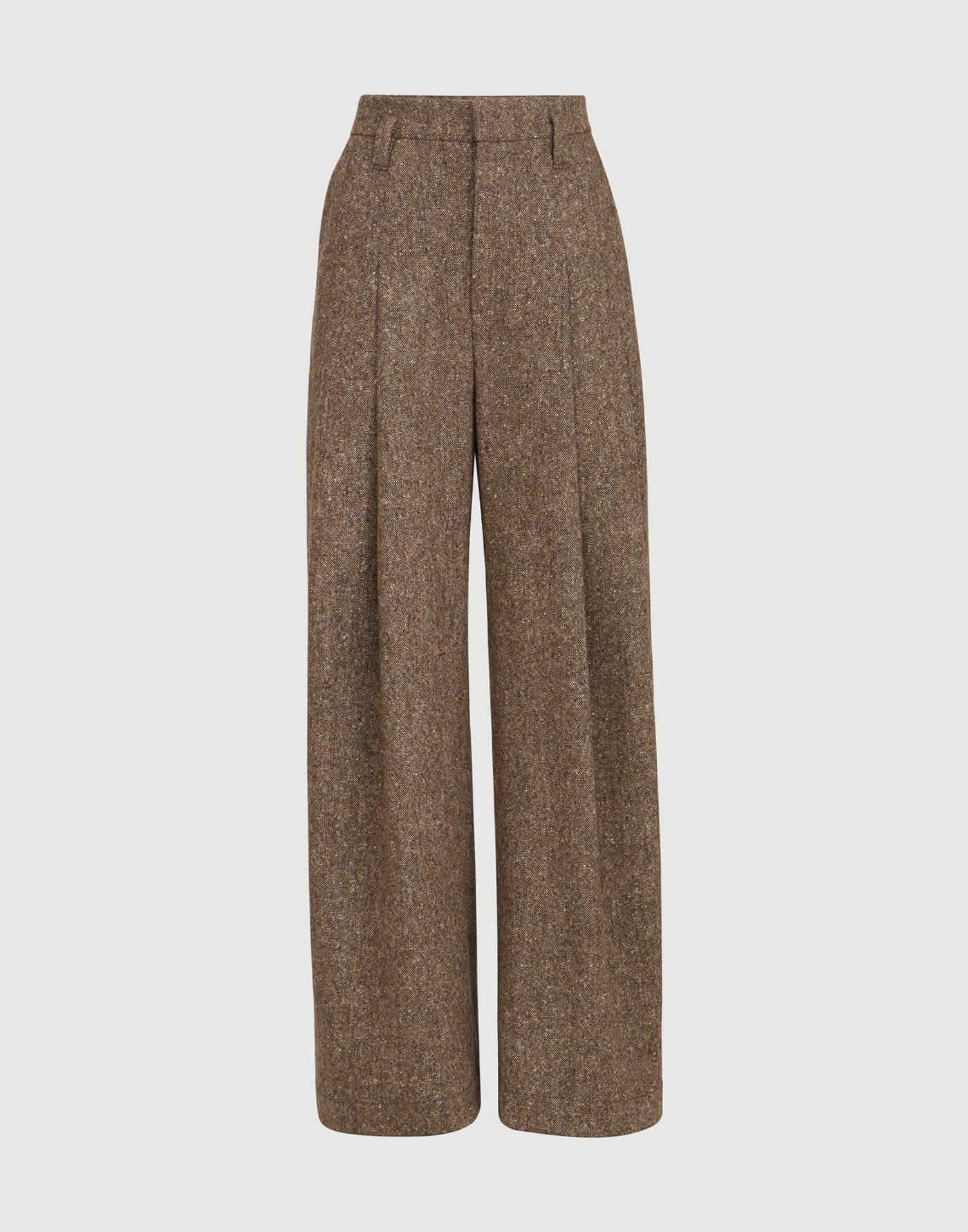 Donegal pleated barrel trousers Light Brown Woman - Brunello Cucinelli
