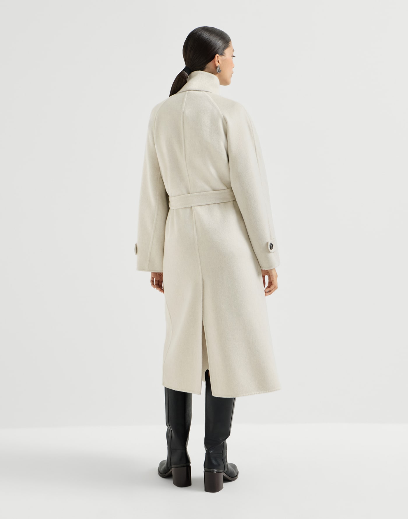 手工大衣 象牙色 女款 - Brunello Cucinelli
