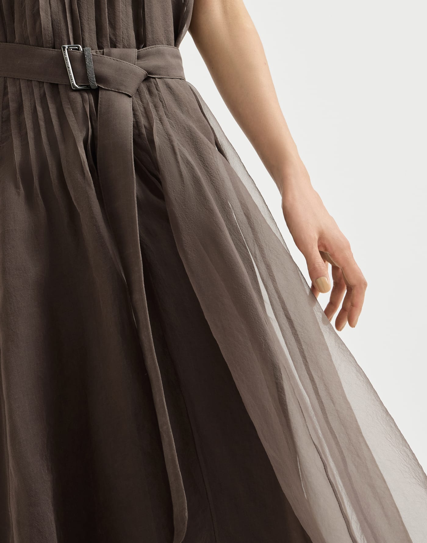 Silk dress Brown Woman - Brunello Cucinelli