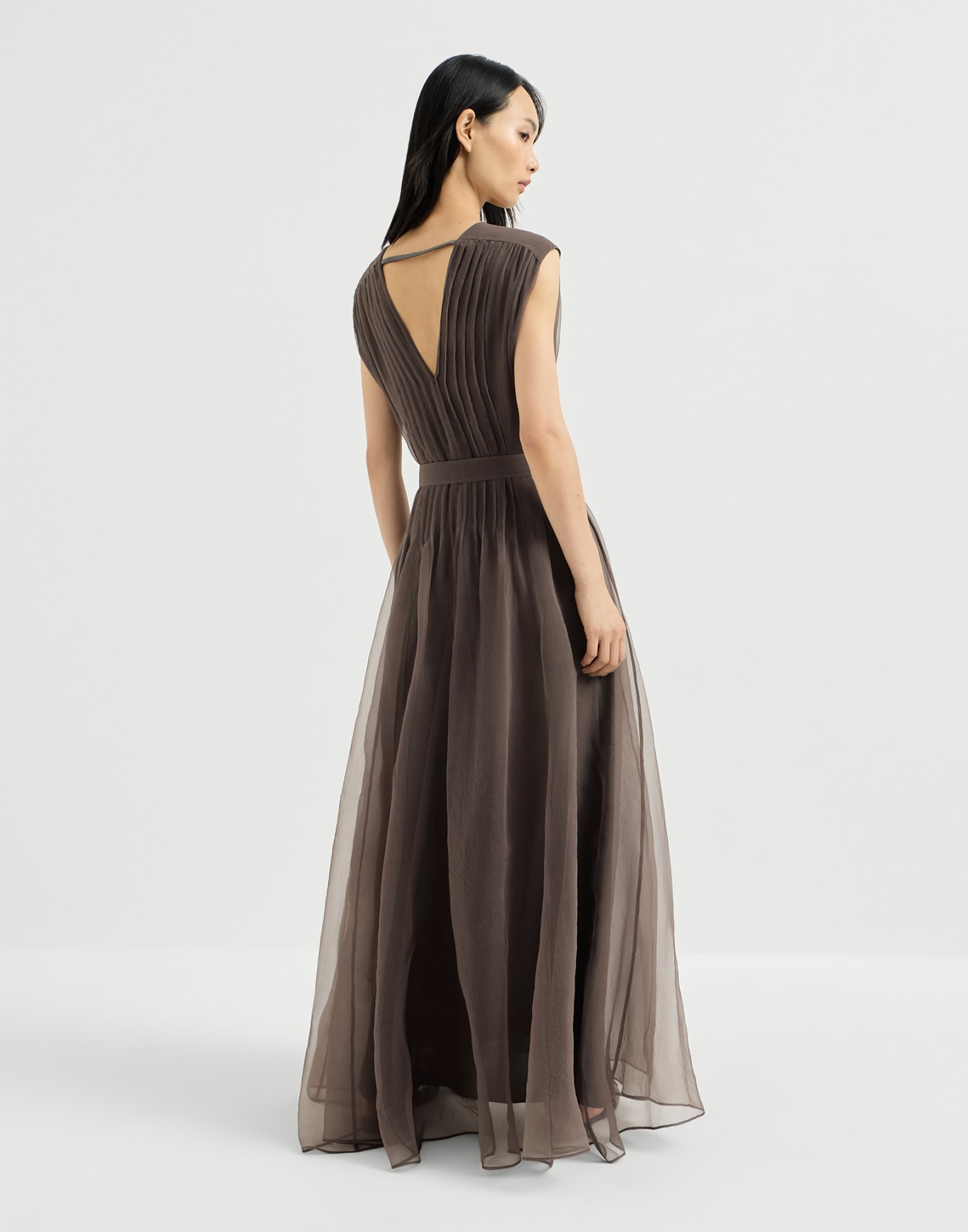 Silk dress Brown Woman - Brunello Cucinelli