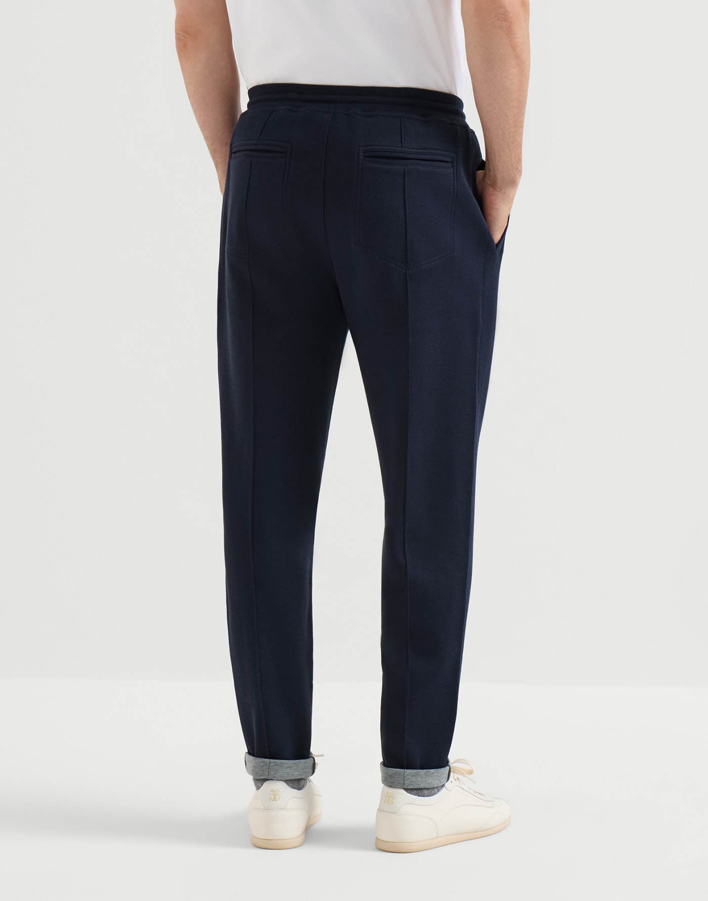 Double cloth trousers Cobalt Man - Brunello Cucinelli