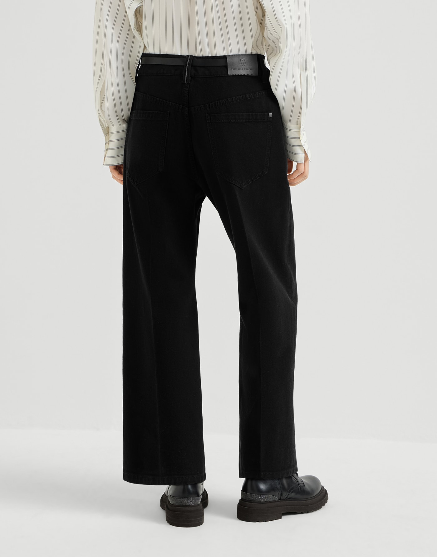 Pantalone Contemporary Square Nero Donna - Brunello Cucinelli