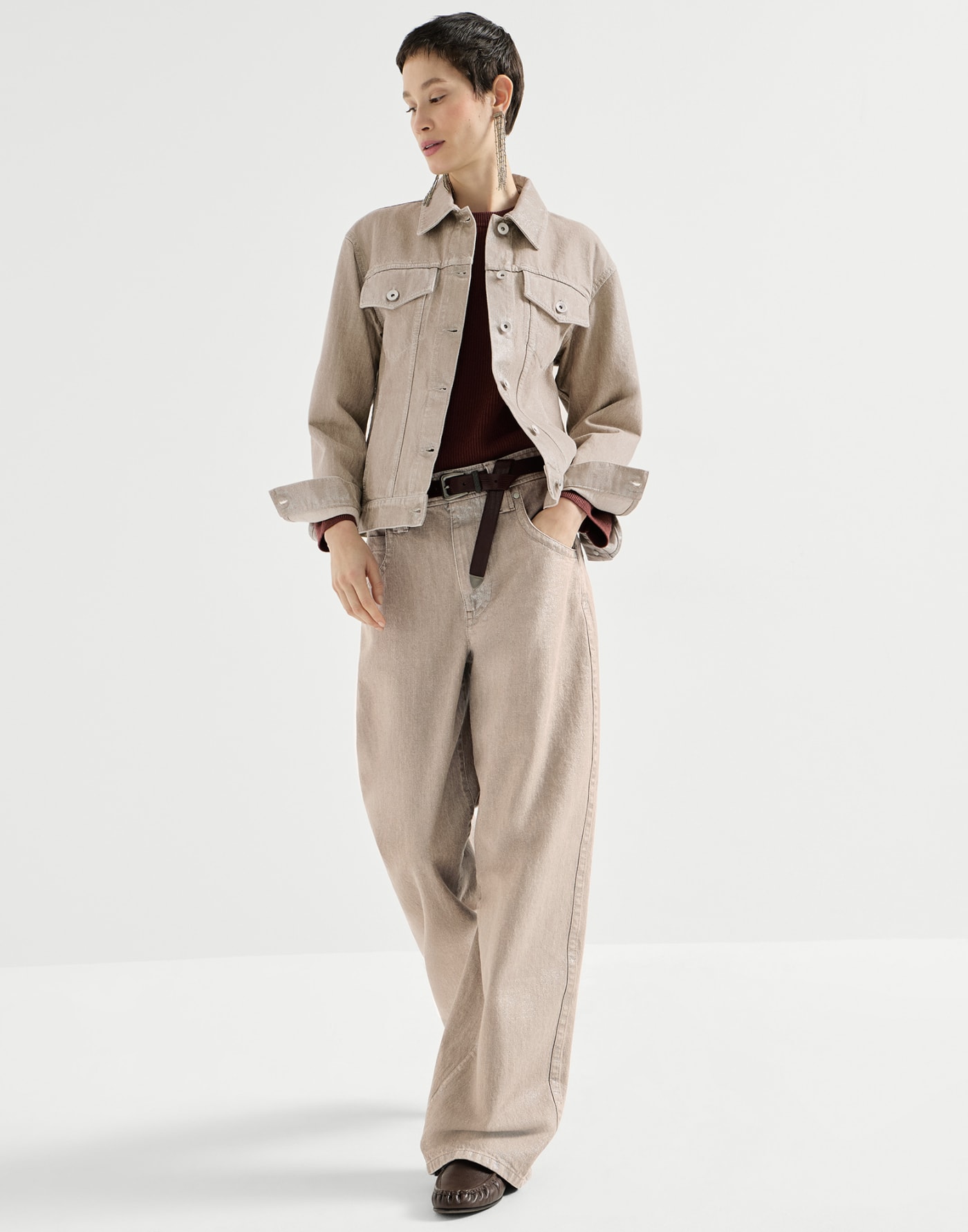 Pantalone Baggy con monile Corda Donna - Brunello Cucinelli