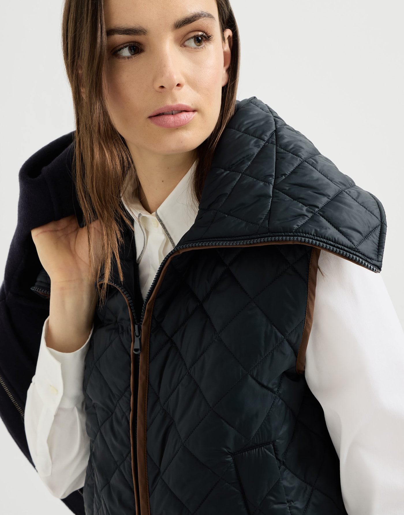 Handcrafted outerwear jacket Cobalt Woman - Brunello Cucinelli