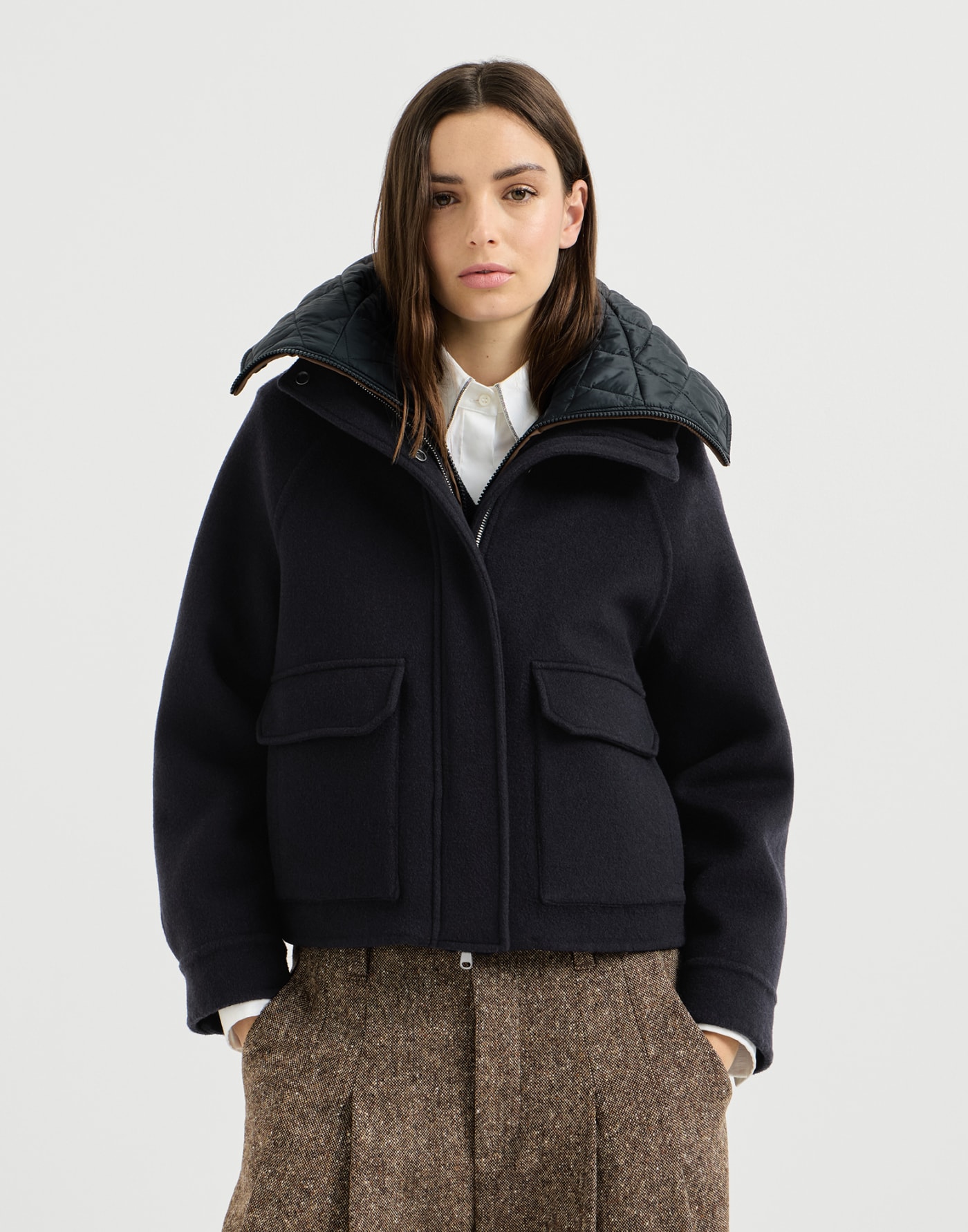 Handcrafted outerwear jacket Cobalt Woman - Brunello Cucinelli