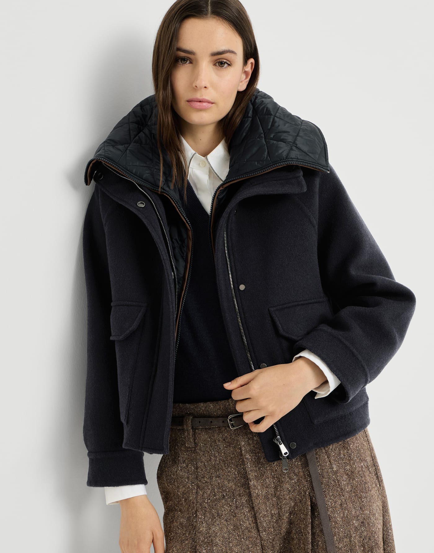 Handcrafted outerwear jacket Cobalt Woman - Brunello Cucinelli