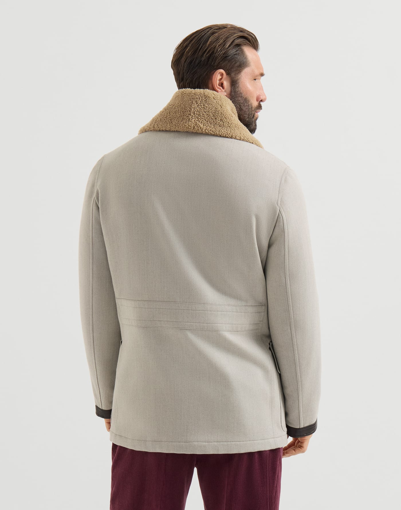 Wool and cashmere coat Grey Man - Brunello Cucinelli