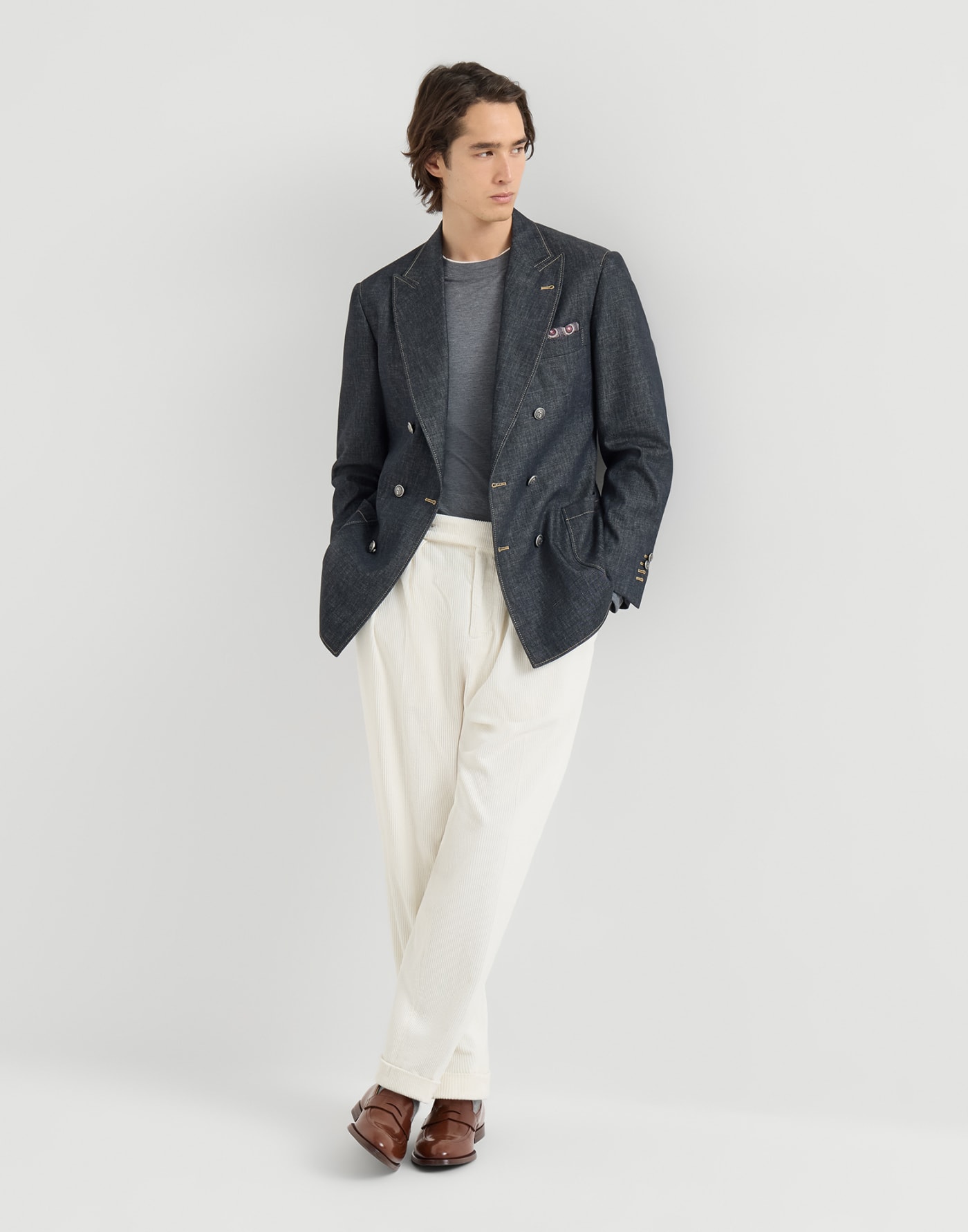 Calfskin penny loafers Leather Man - Brunello Cucinelli