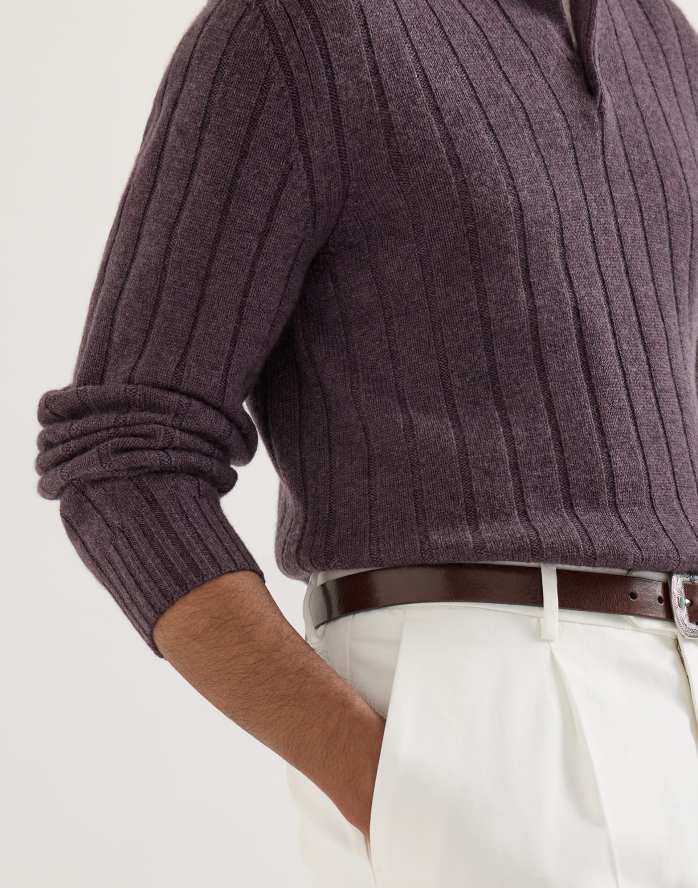 Cashmere knit polo shirt Sloe Man - Brunello Cucinelli