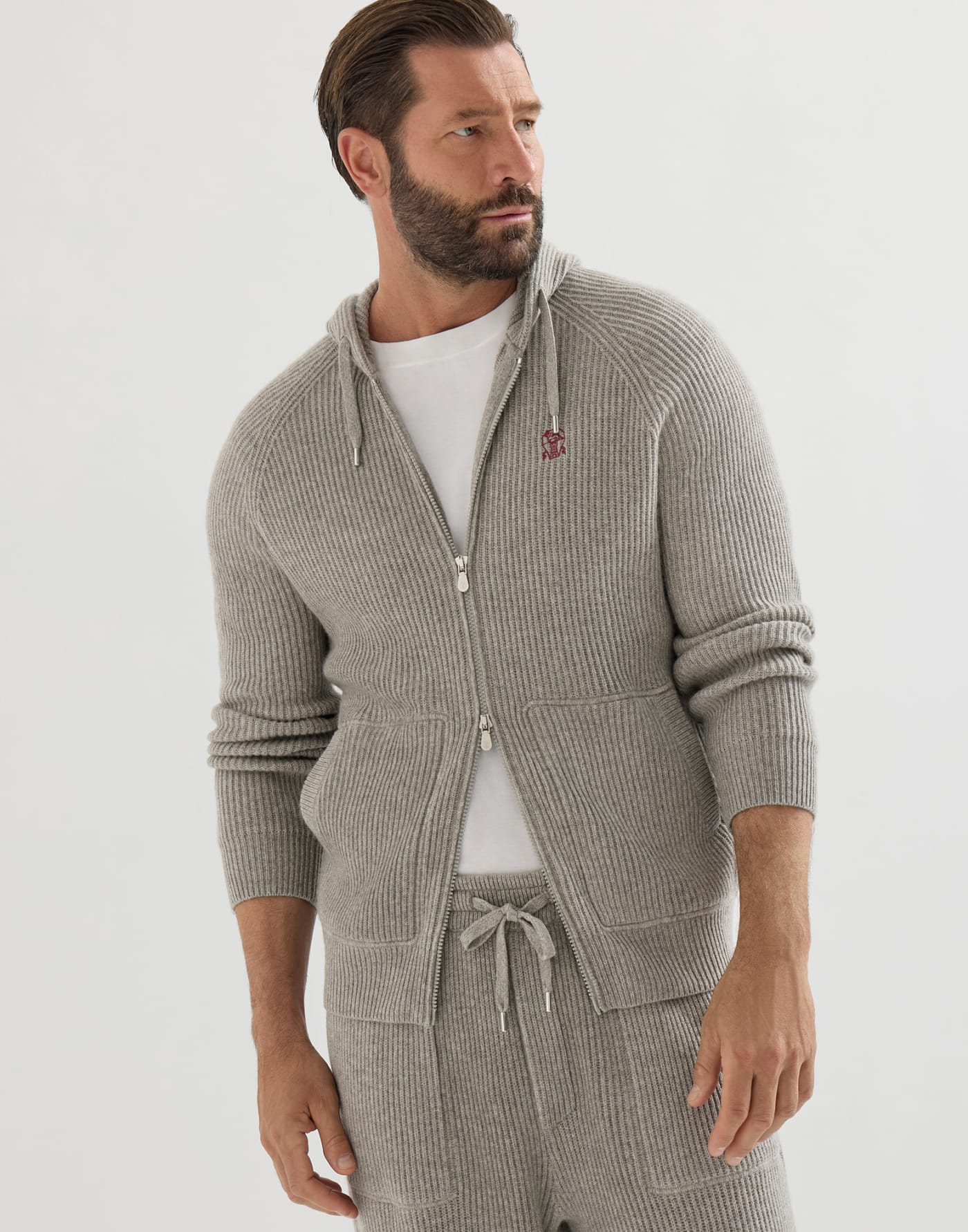 Cashmere sweatshirt Stone Grey Man - Brunello Cucinelli
