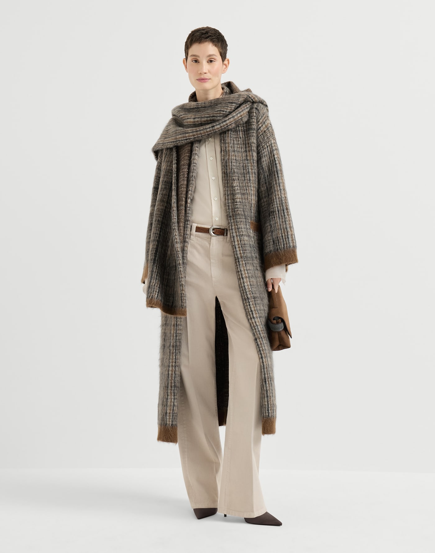 Tacchi Slingback in camoscio con monile Pepe Donna - Brunello Cucinelli