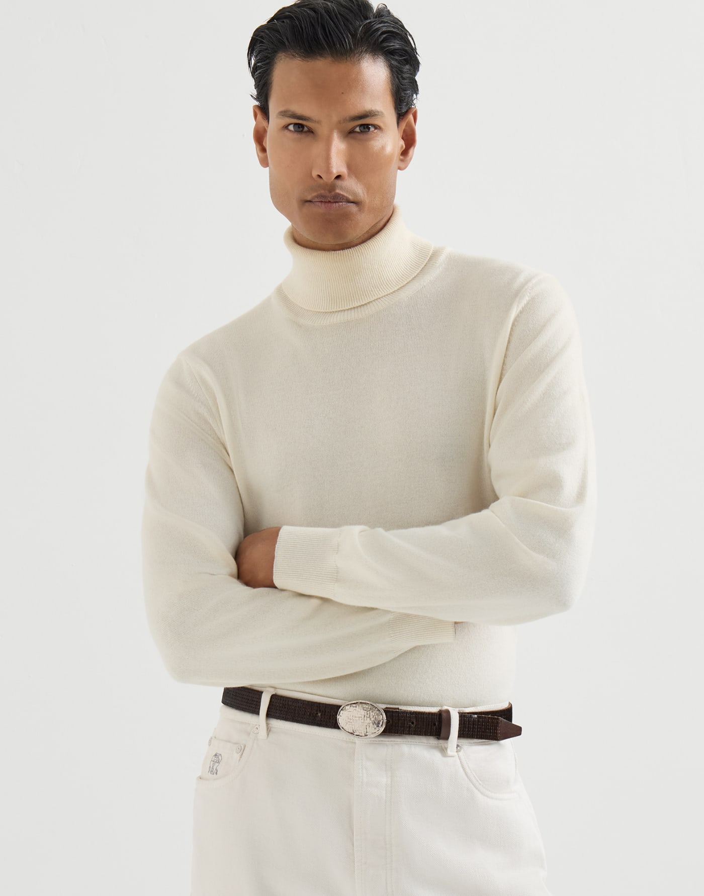 Cashmere turtleneck sweater Panama Man - Brunello Cucinelli