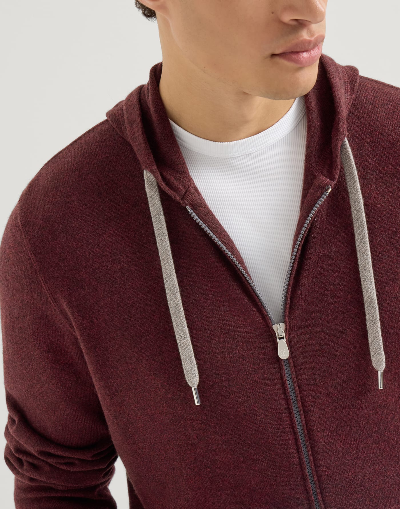 Cashmere sweatshirt Burgundy Man - Brunello Cucinelli