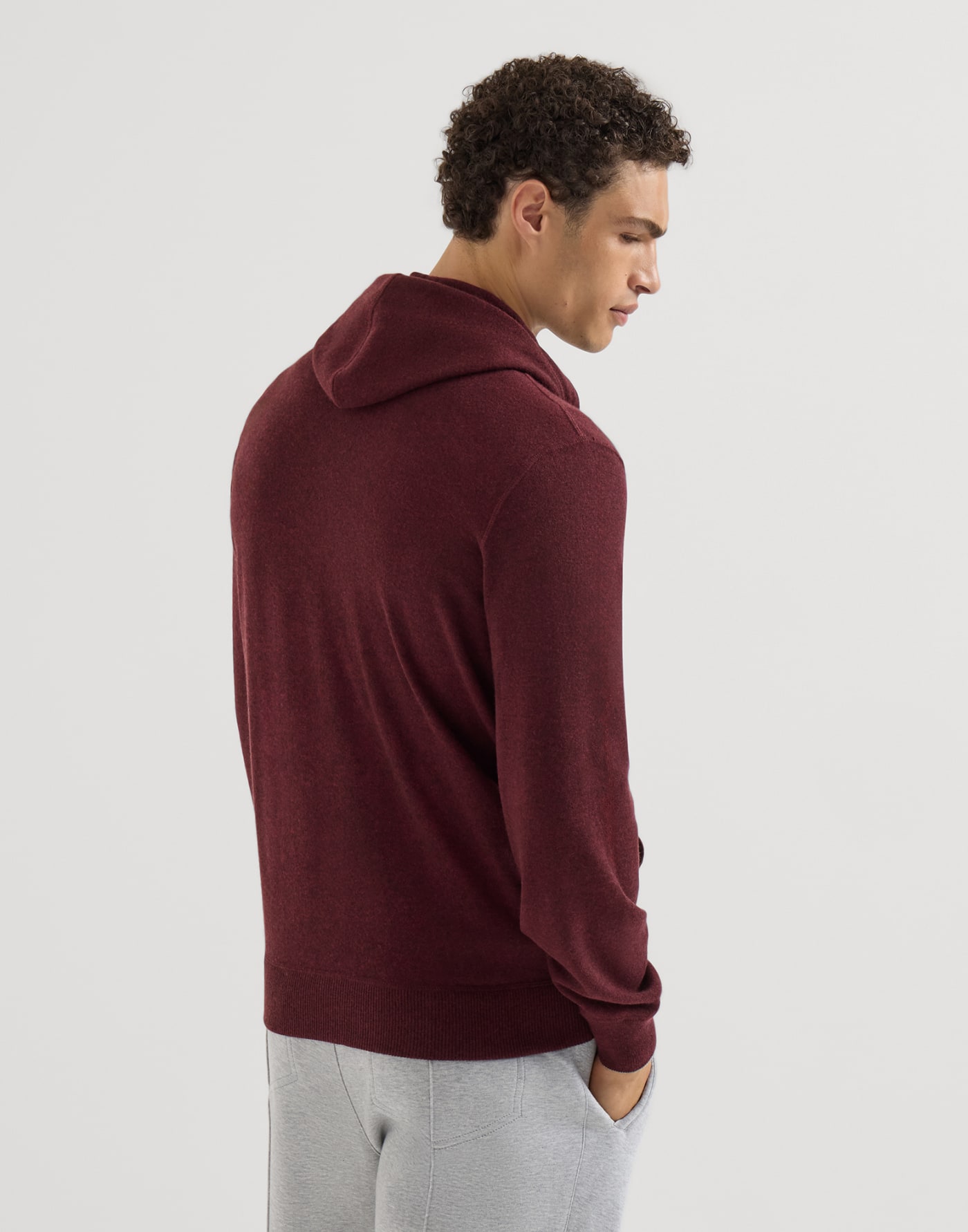 Cashmere sweatshirt Burgundy Man - Brunello Cucinelli