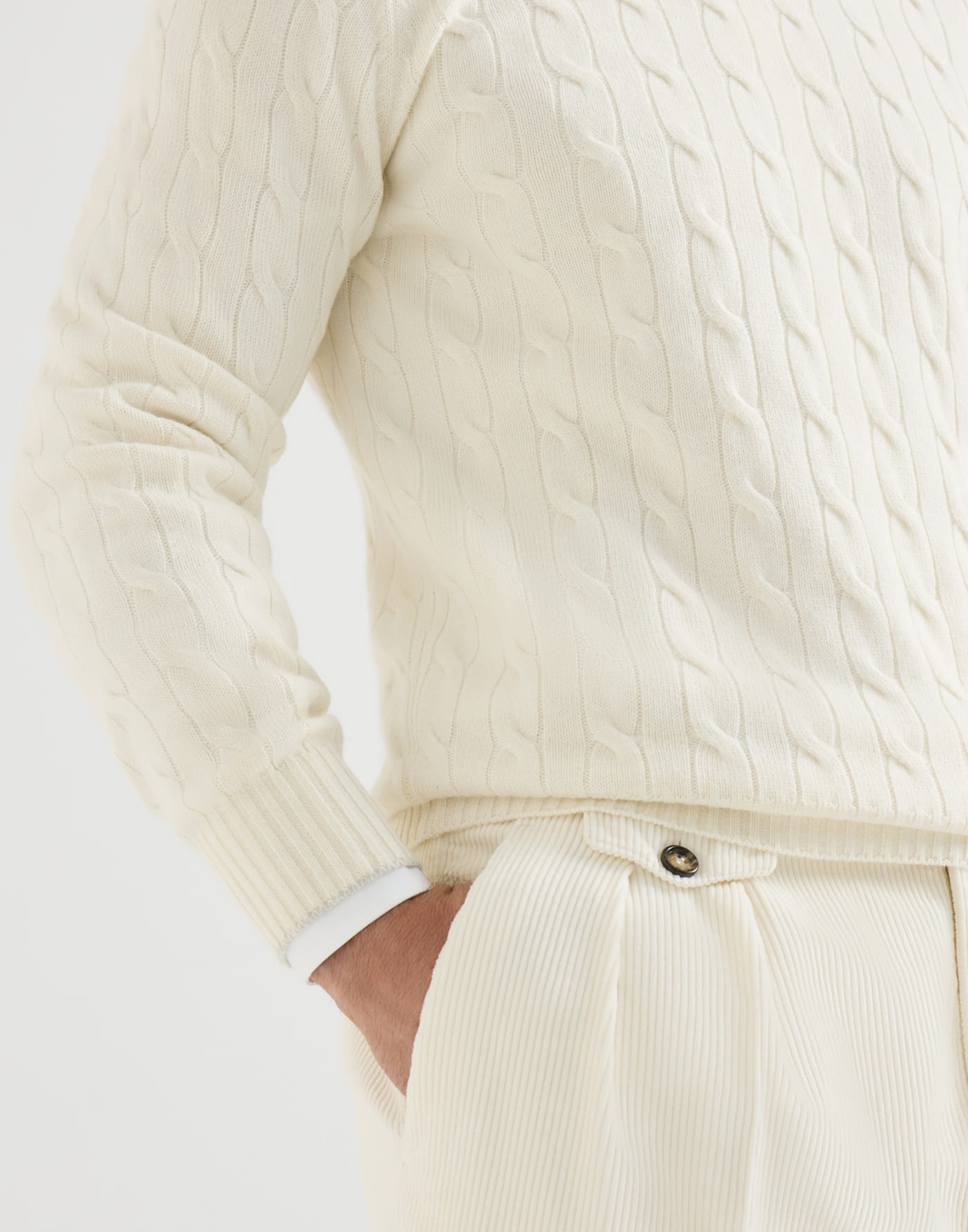 Cable knit sweater Panama Man - Brunello Cucinelli