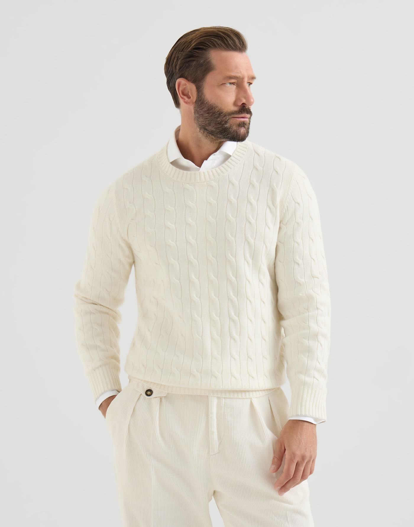Cable knit sweater Panama Man - Brunello Cucinelli