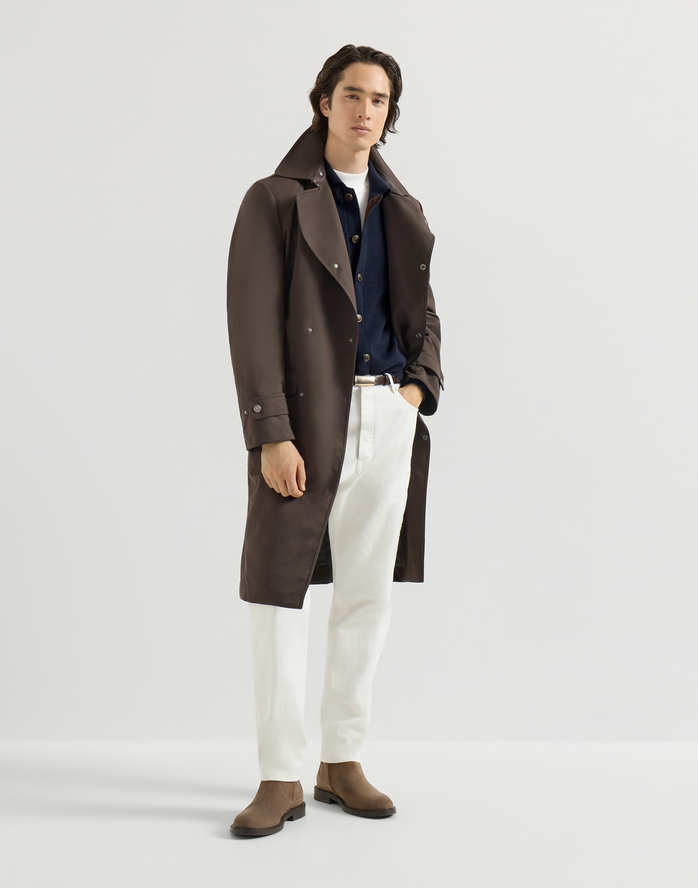Cashmere cardigan Navy Blue Man - Brunello Cucinelli