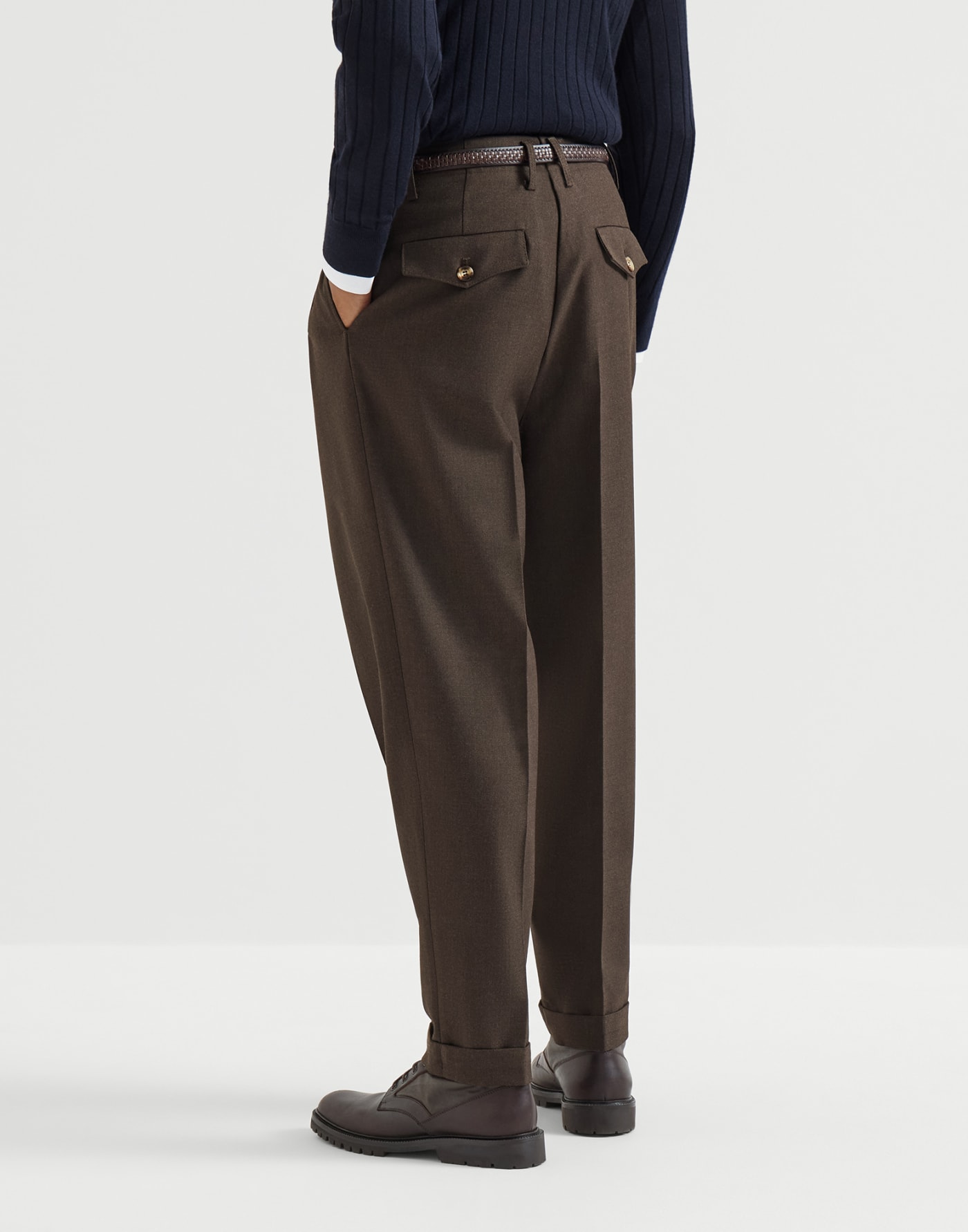 Diagonal trousers Brown Man - Brunello Cucinelli