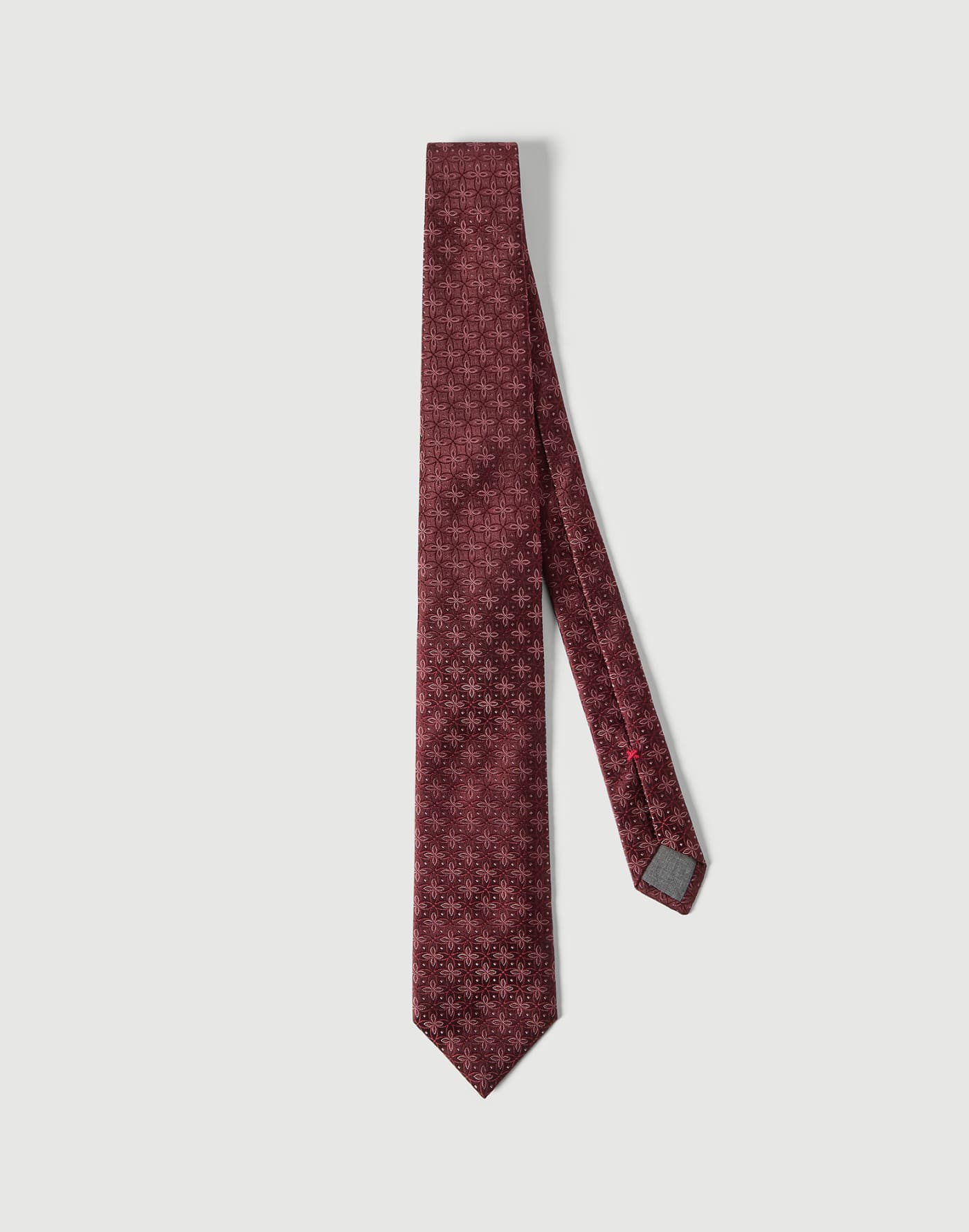 Silk tie with pattern Burgundy Man - Brunello Cucinelli