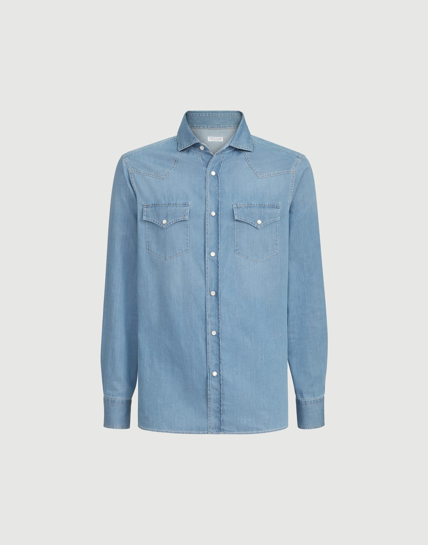 Denim shirt Light Blue Denim Man - Brunello Cucinelli