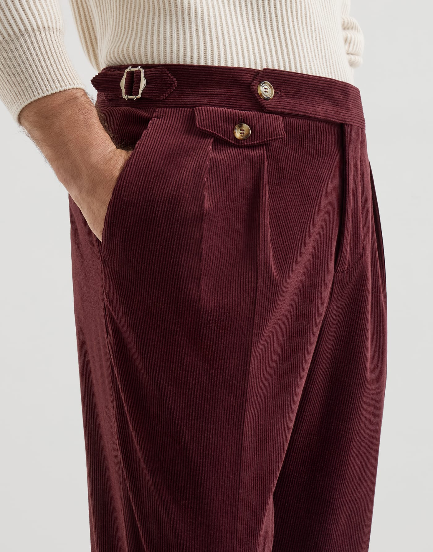 Corduroy trousers Burgundy Man - Brunello Cucinelli