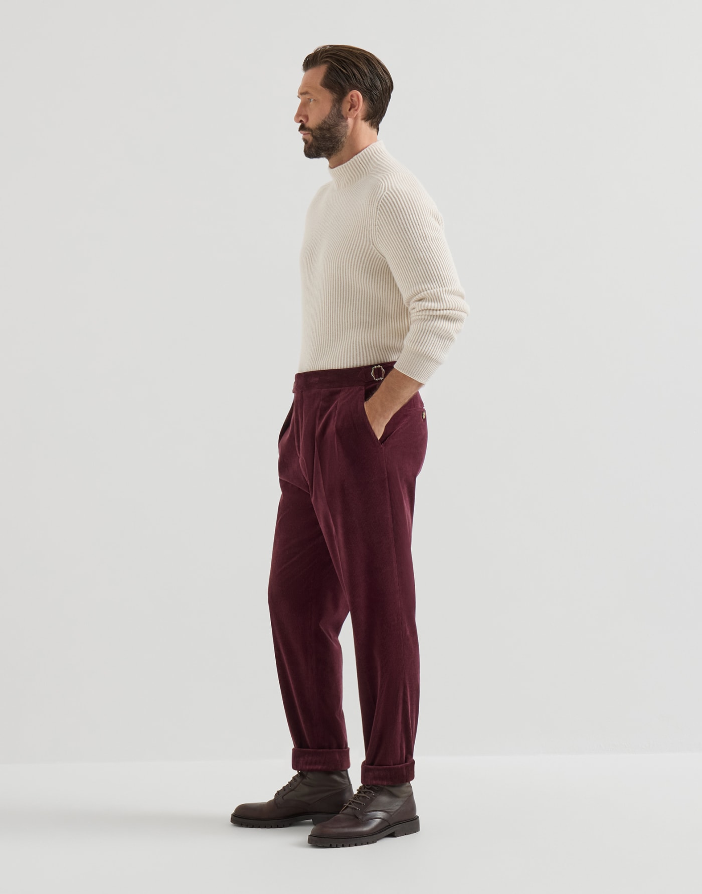 Corduroy trousers Burgundy Man - Brunello Cucinelli