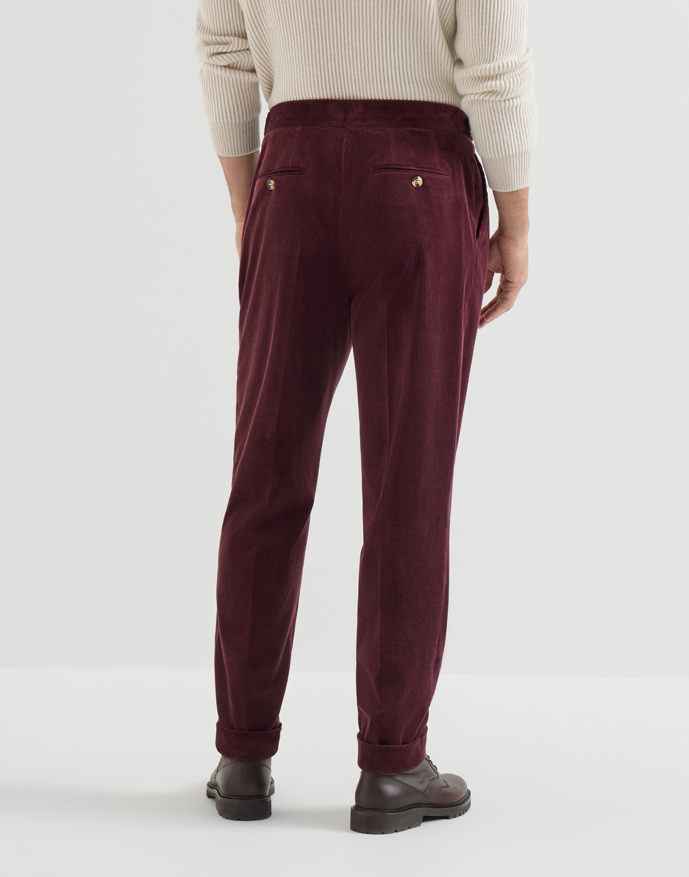 Corduroy trousers Burgundy Man - Brunello Cucinelli