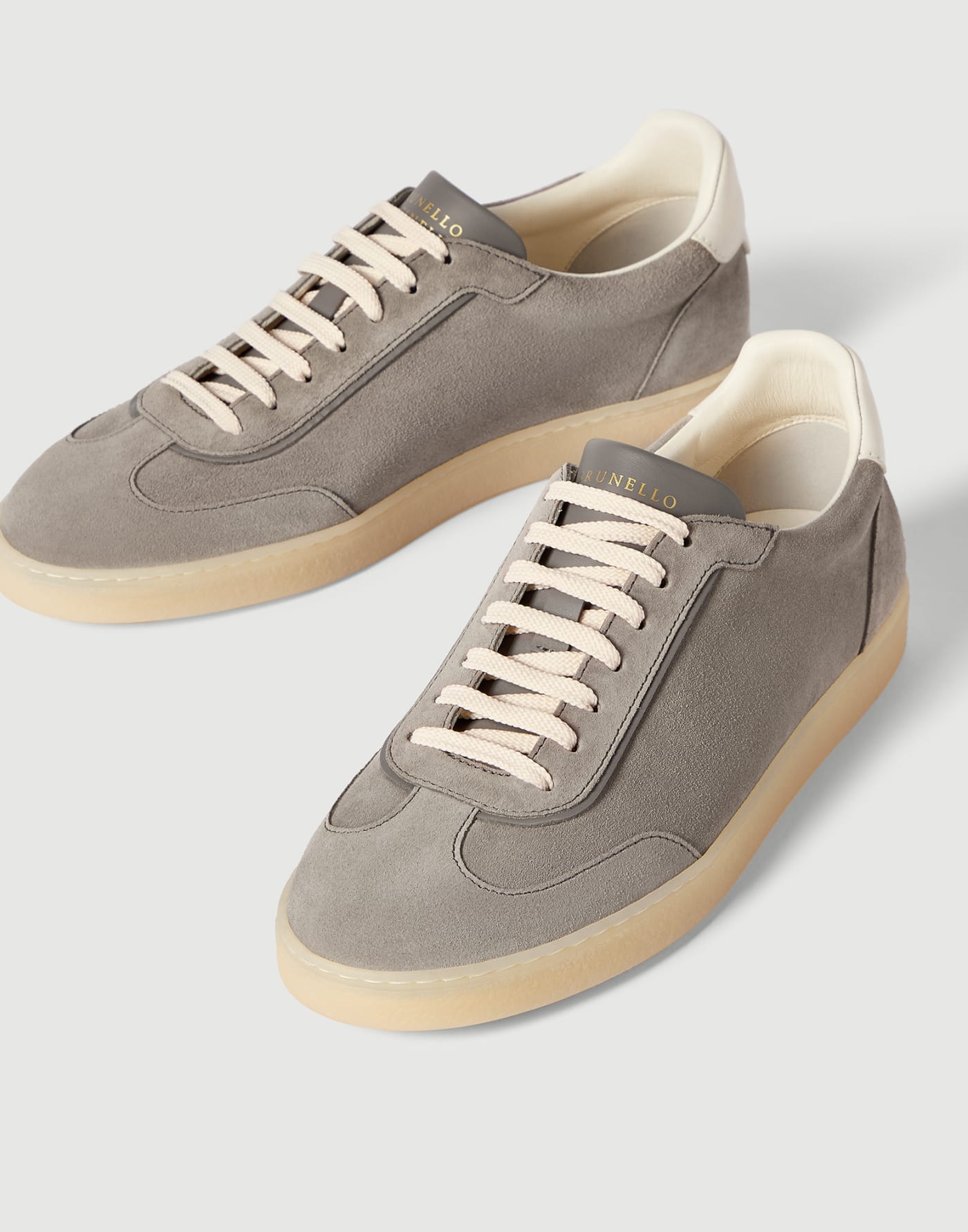 Suede sneakers Light Grey Man - Brunello Cucinelli