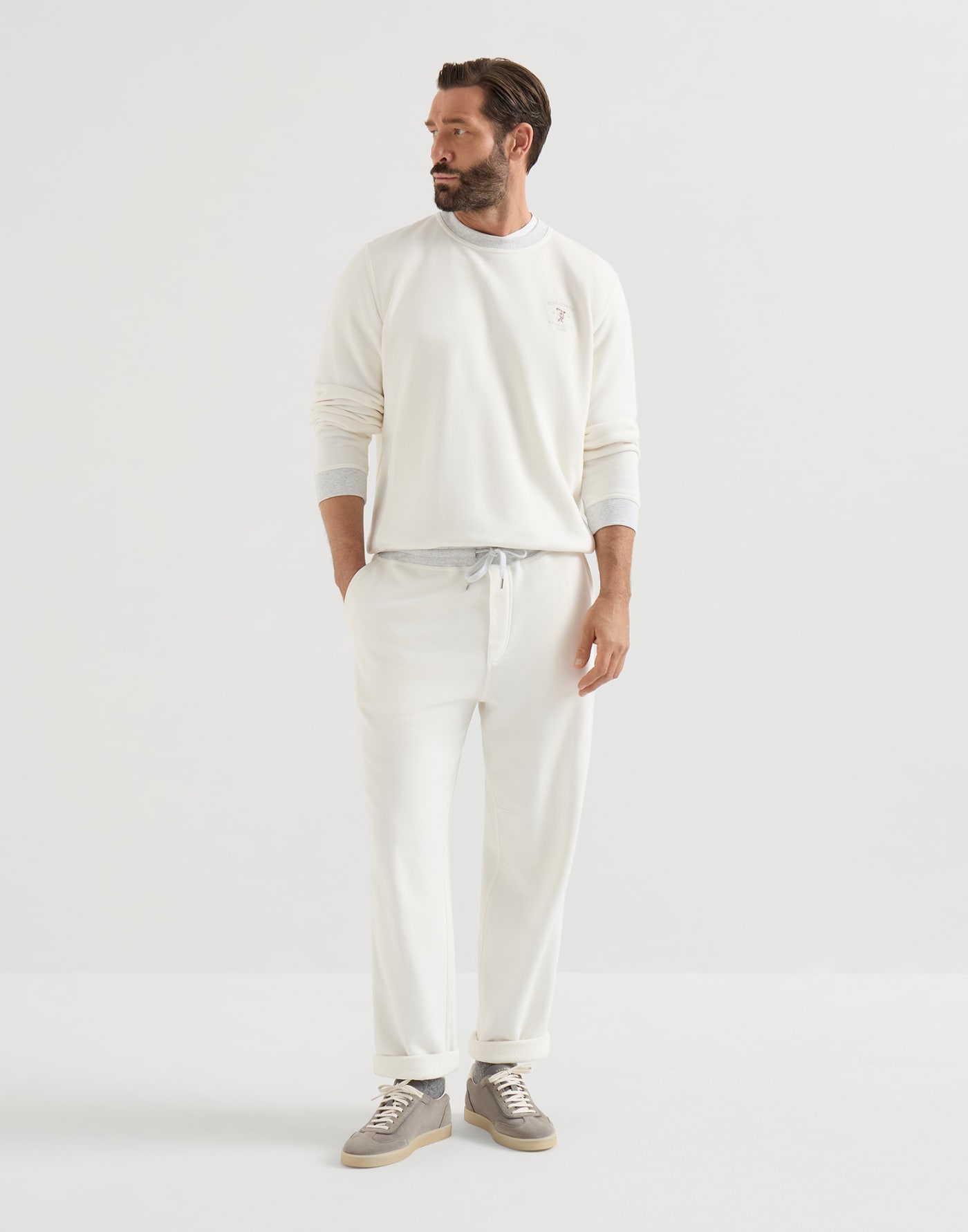 Suede sneakers Light Grey Man - Brunello Cucinelli