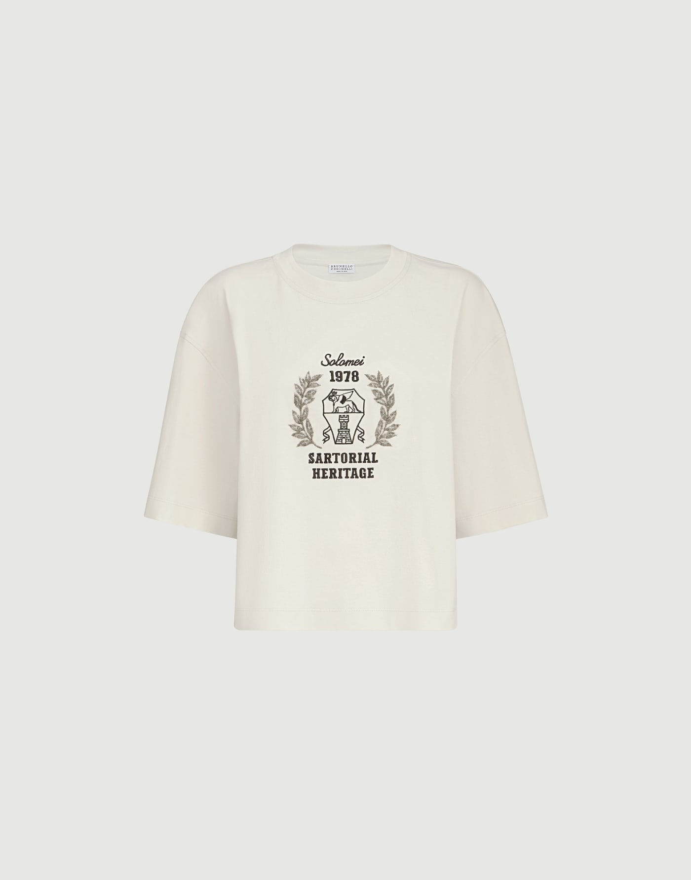 T-shirt with embroidery Butter Woman - Brunello Cucinelli