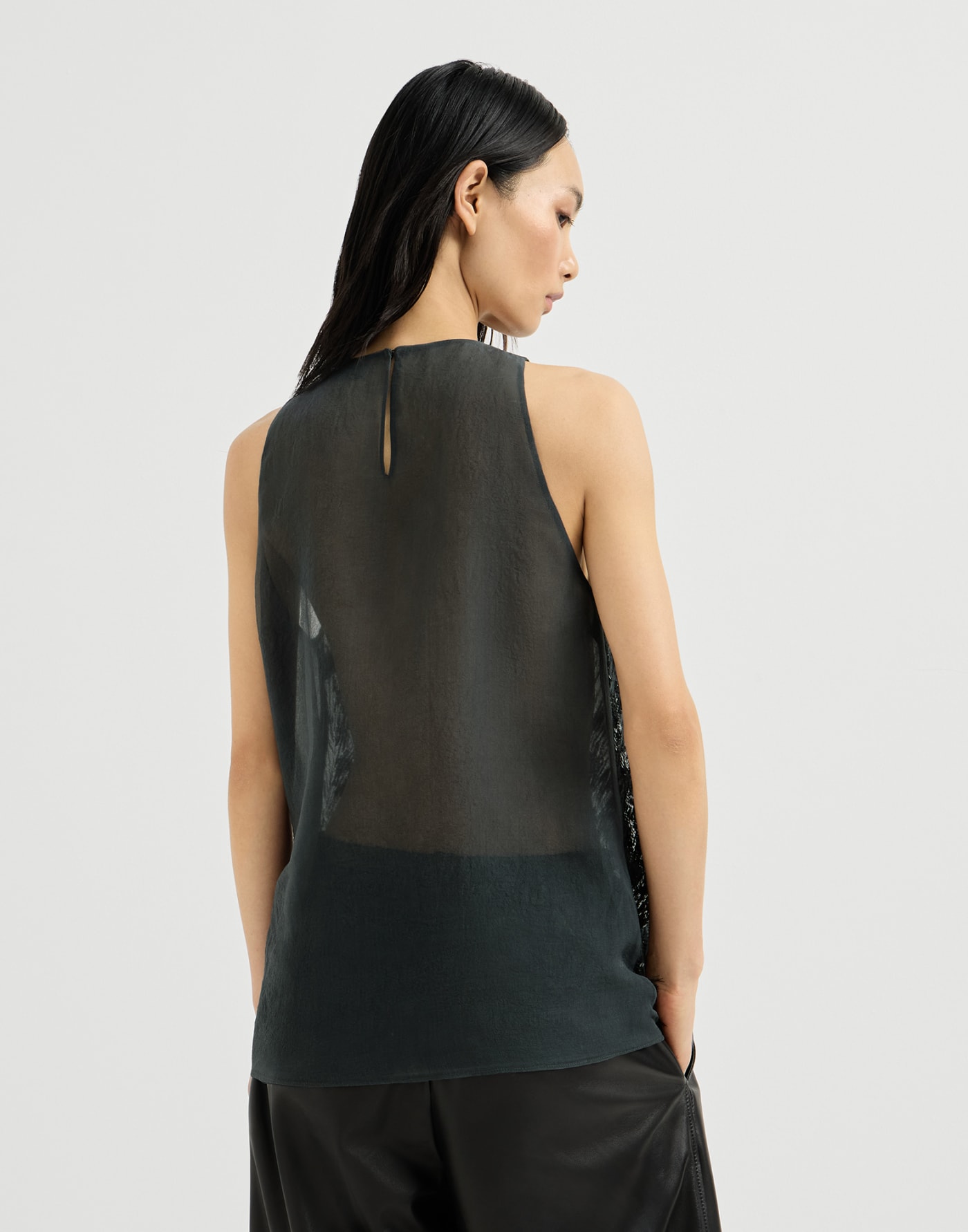 Top with dazzling lynx embroidery Lignite Grey Woman - Brunello Cucinelli