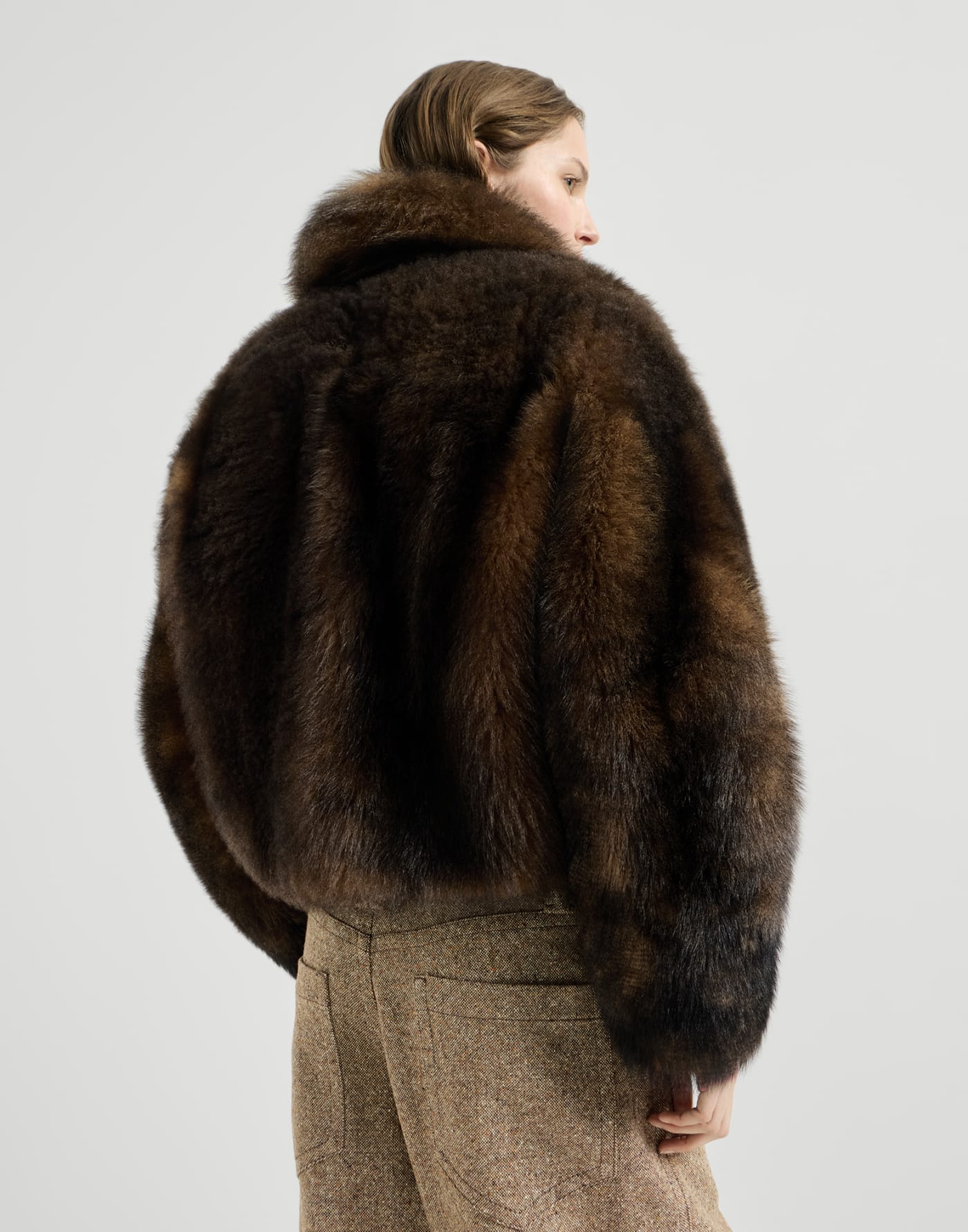 ソフトシアーリング アウターウェア パインコーンブラウン レディース - Brunello Cucinelli