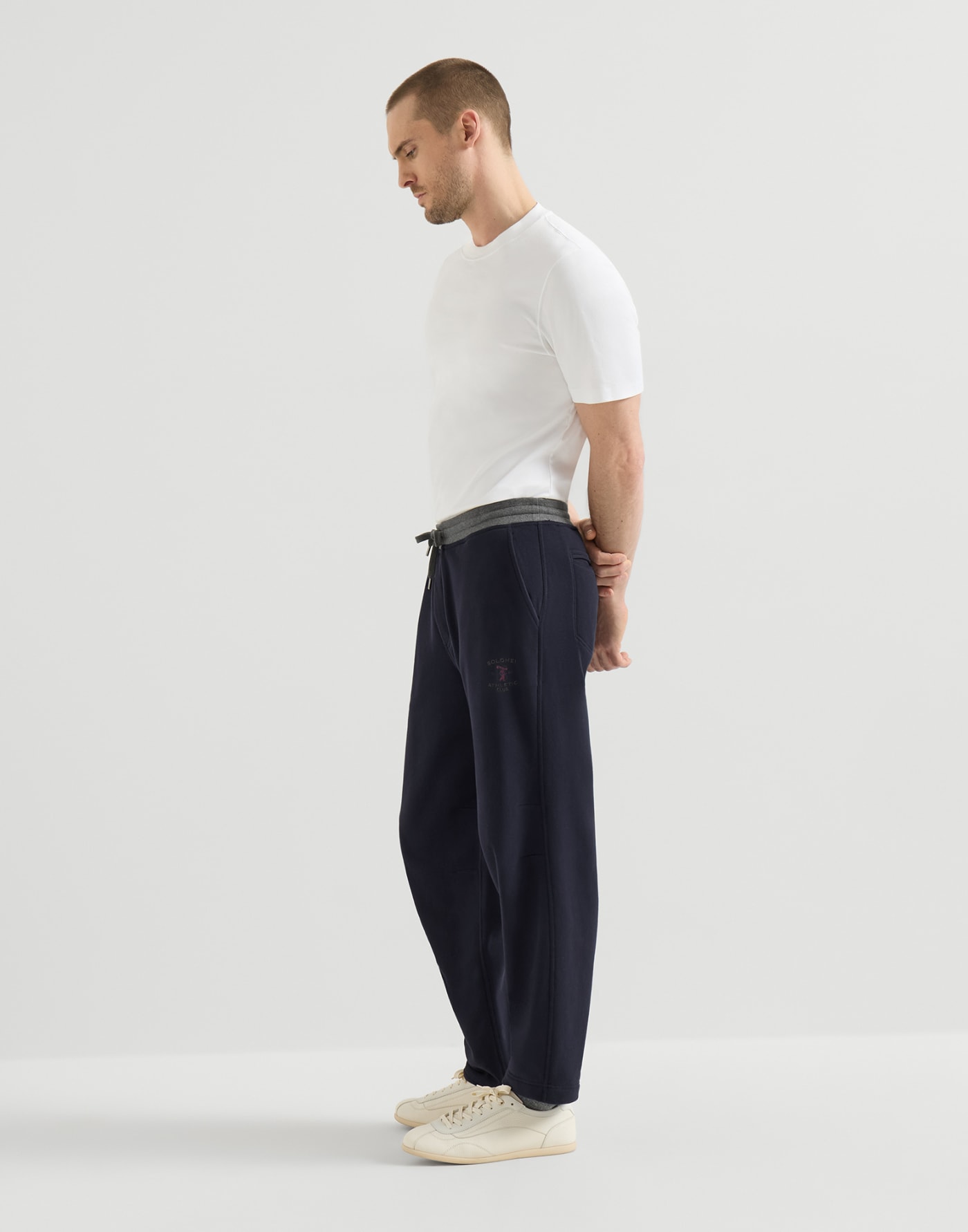 Hose mit Stickerei Kobaltblau Herren - Brunello Cucinelli