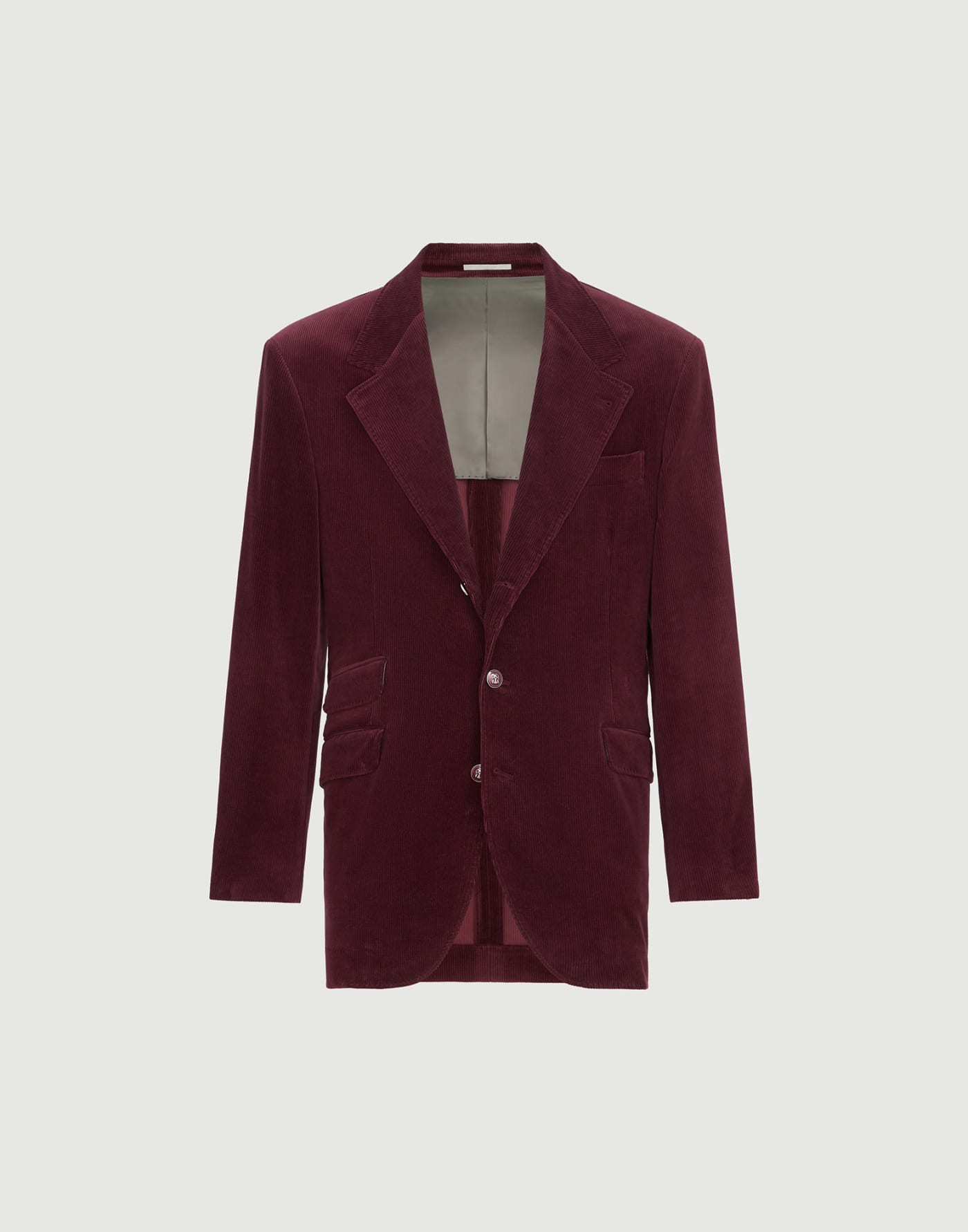 Corduroy blazer Burgundy Man - Brunello Cucinelli