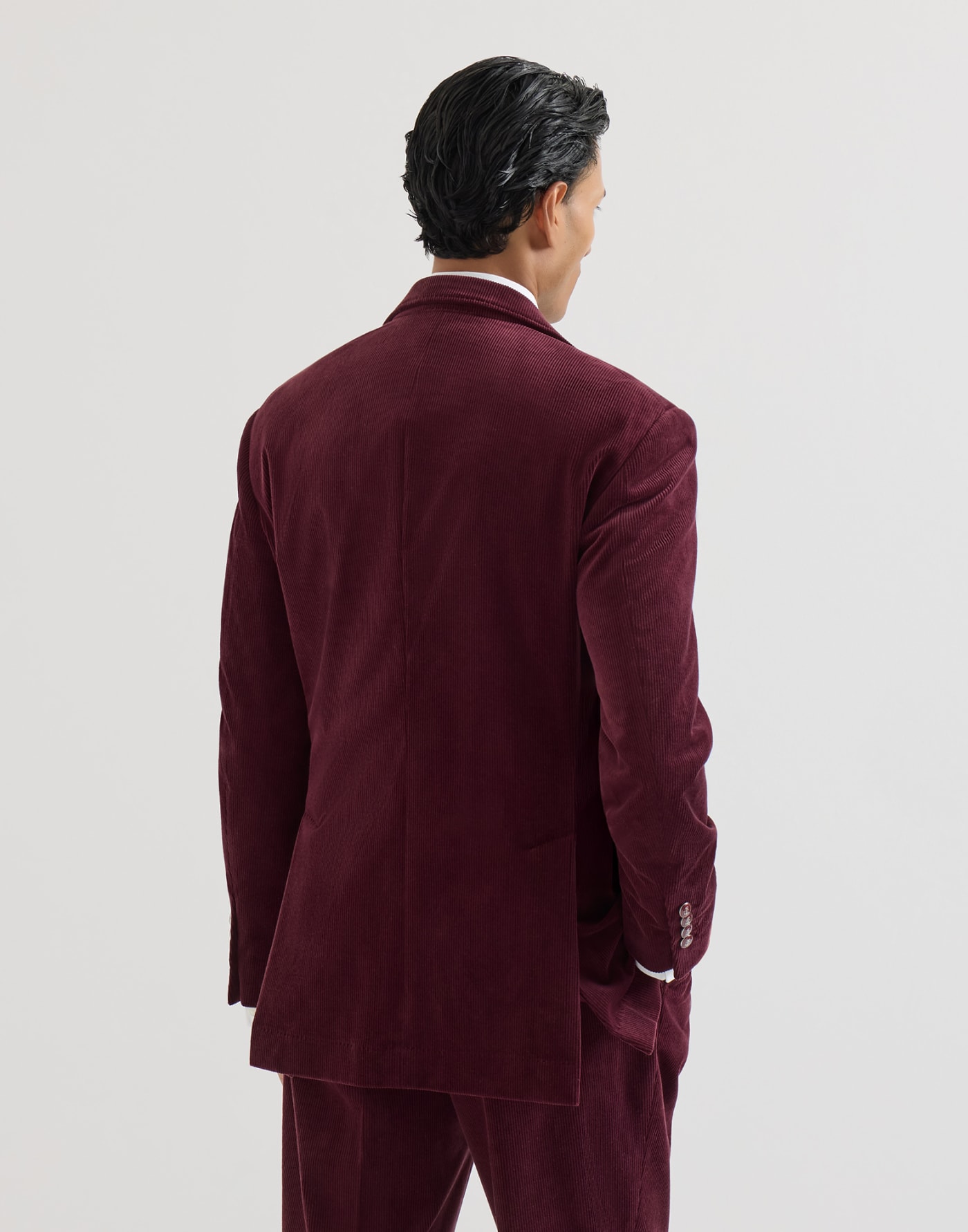 Corduroy blazer Burgundy Man - Brunello Cucinelli