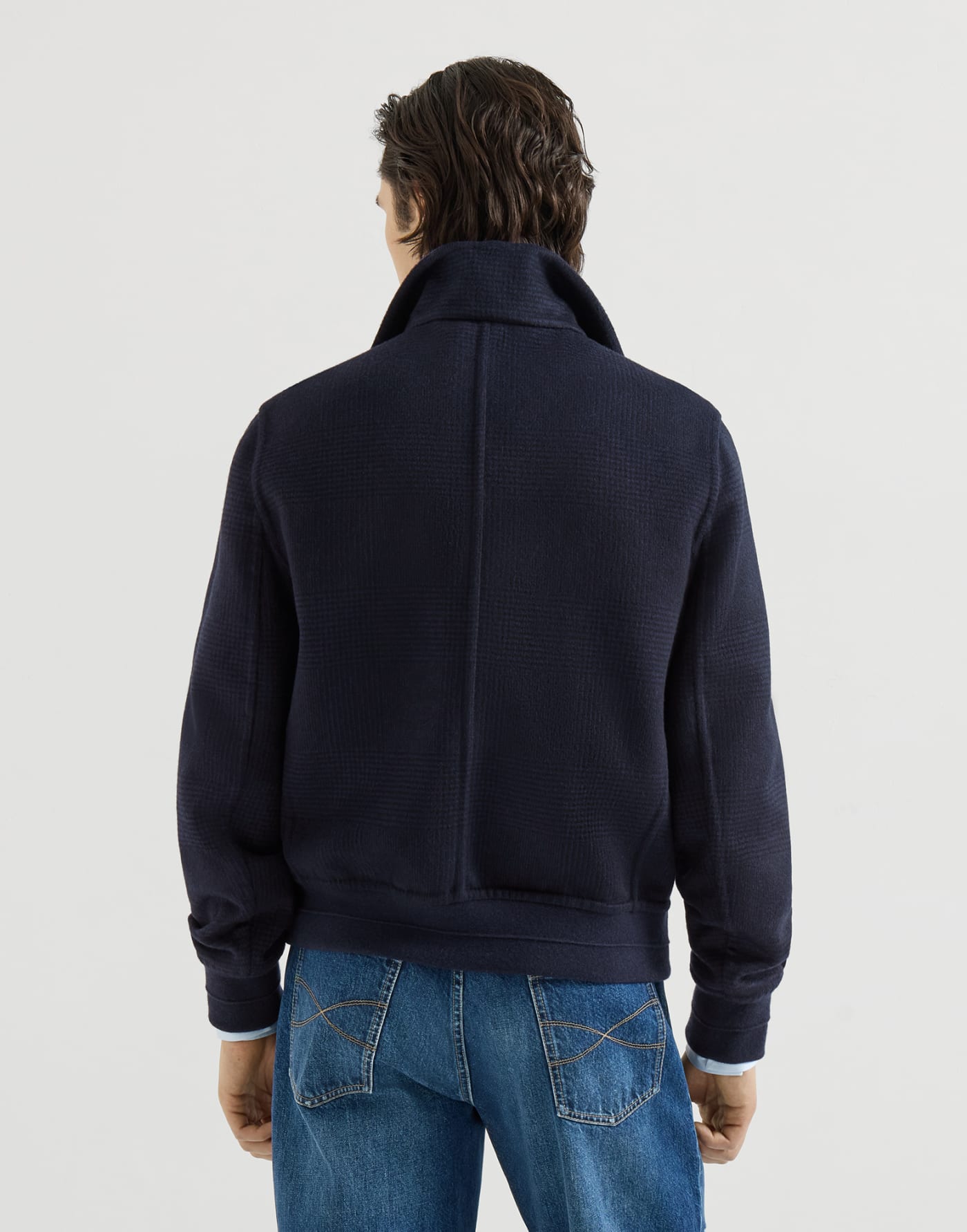 Reversible bomber jacket Blue Man - Brunello Cucinelli