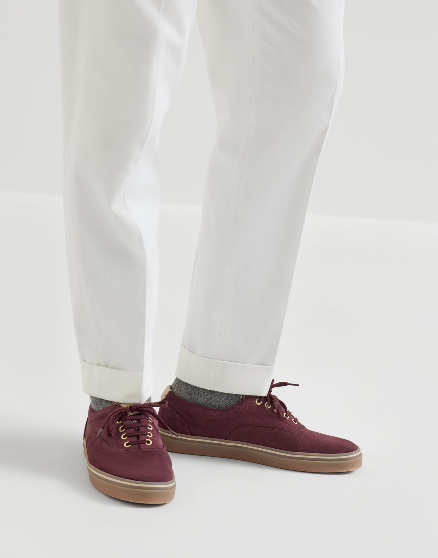Suede sneakers Red Man - Brunello Cucinelli