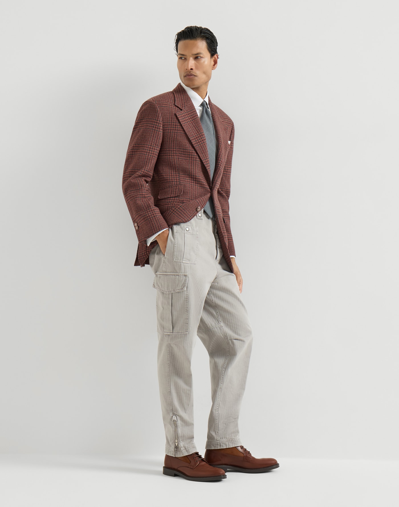 Calfskin and suede boots Leather Man - Brunello Cucinelli