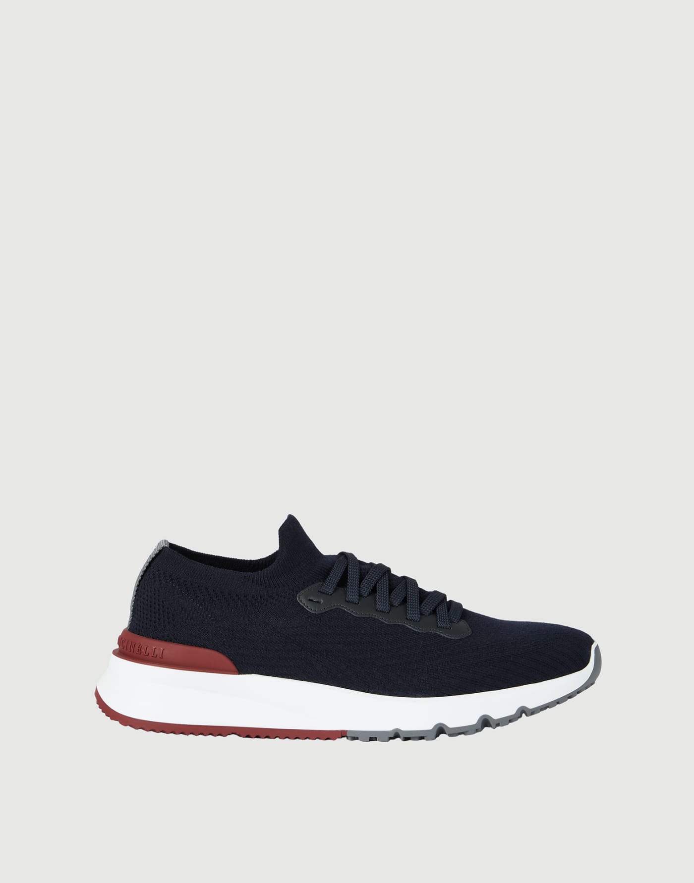 Chaussures de running en coton et veau Bleu Homme - Brunello Cucinelli